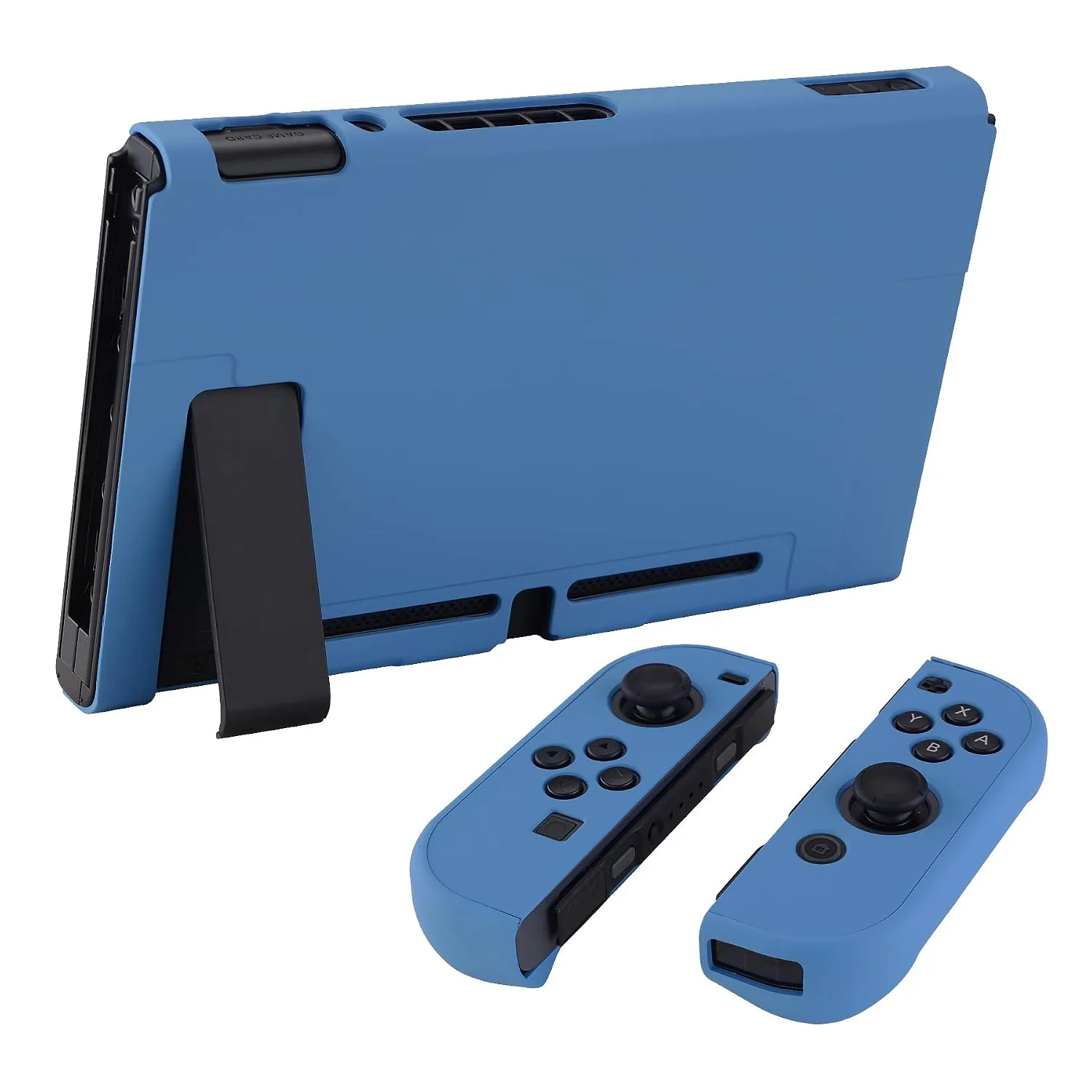 eXtremeRate PlayVital Cover for Nintendo Switch, Protective Case Protector for Switch - Shock-absorbent Anti-Scratch Dockable Easy to install Durable Hard Shell, Airforce Blue (NOT for Switch 2)