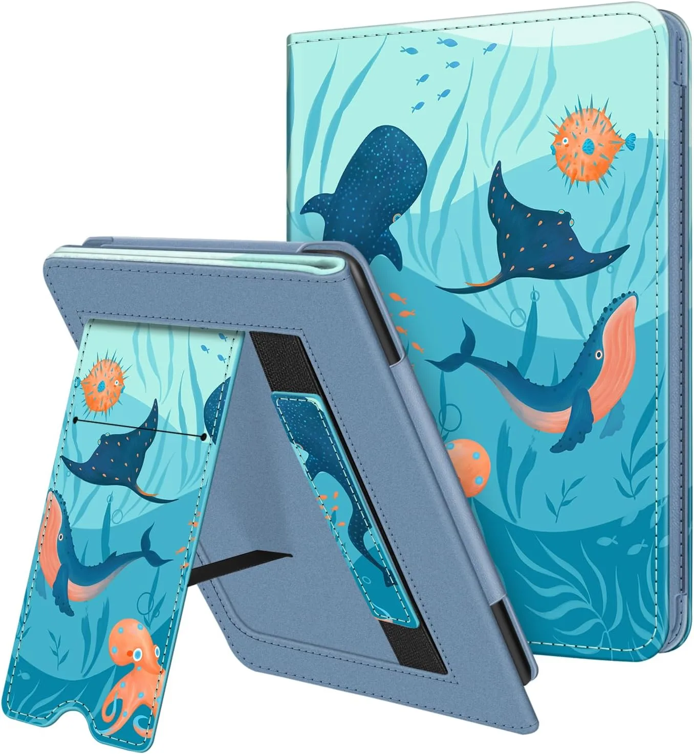 Fintie Stand Case for 6" Kindle 11th Generation 2024/2022, Blue Ocean