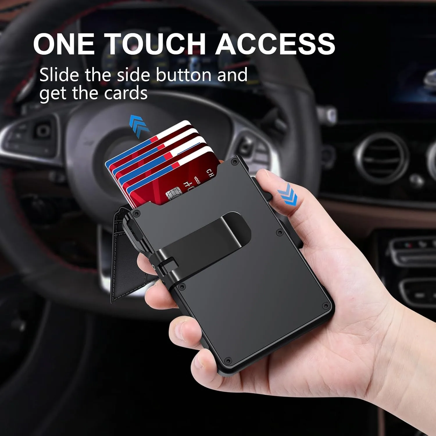 Airtag Wallet for Men Smart Wallet for Air Tag RFID Blocking Minimalist