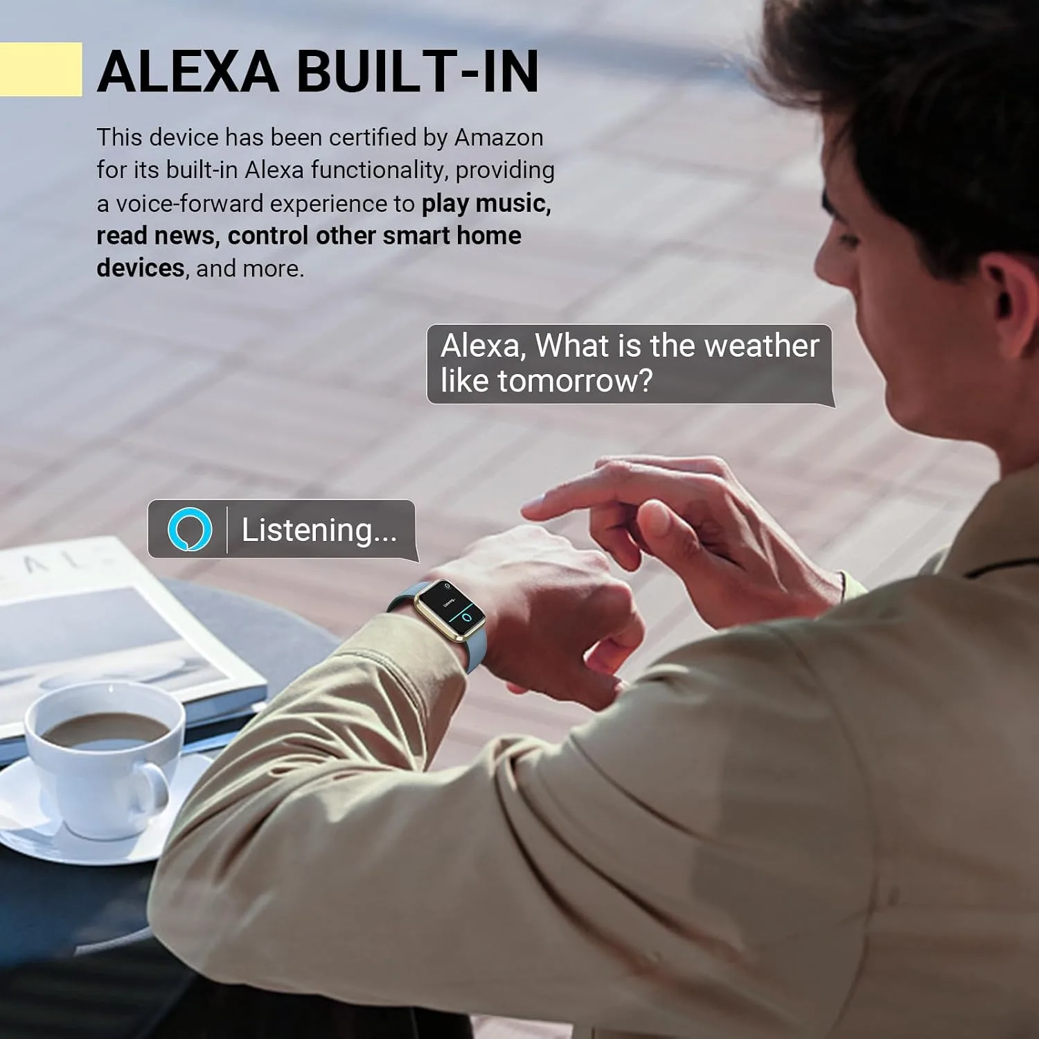 Quican Smart Watches for Men Women, Compatible with iPhone & Android