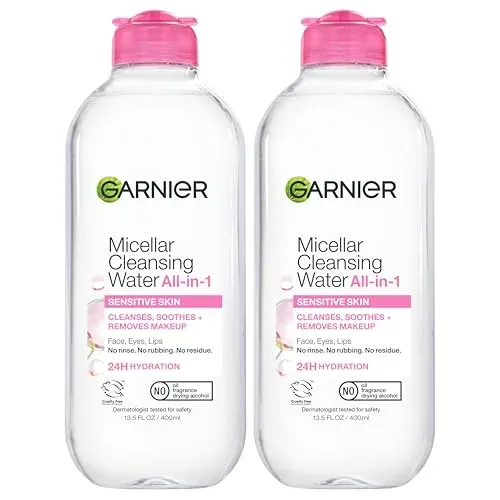 Agua Micelar Garnier Desmaquillante e Hidratante para Piel Sensible 400ml Pack 2 Unidades