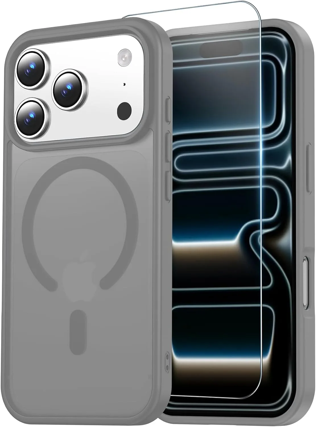 Temdan for iPhone 18 Pro Case/iPhone 17 Pro Case, Titanium Gray