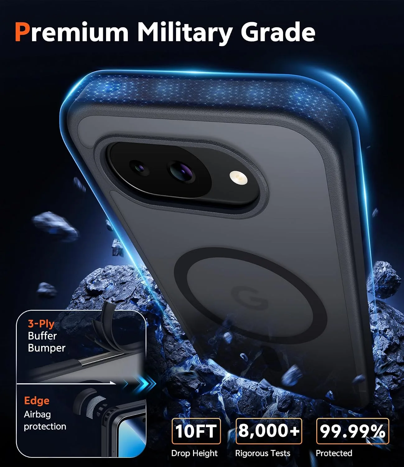 FNTCASE for Google Pixel 10a Case Matte Magnetic with Screen Protector