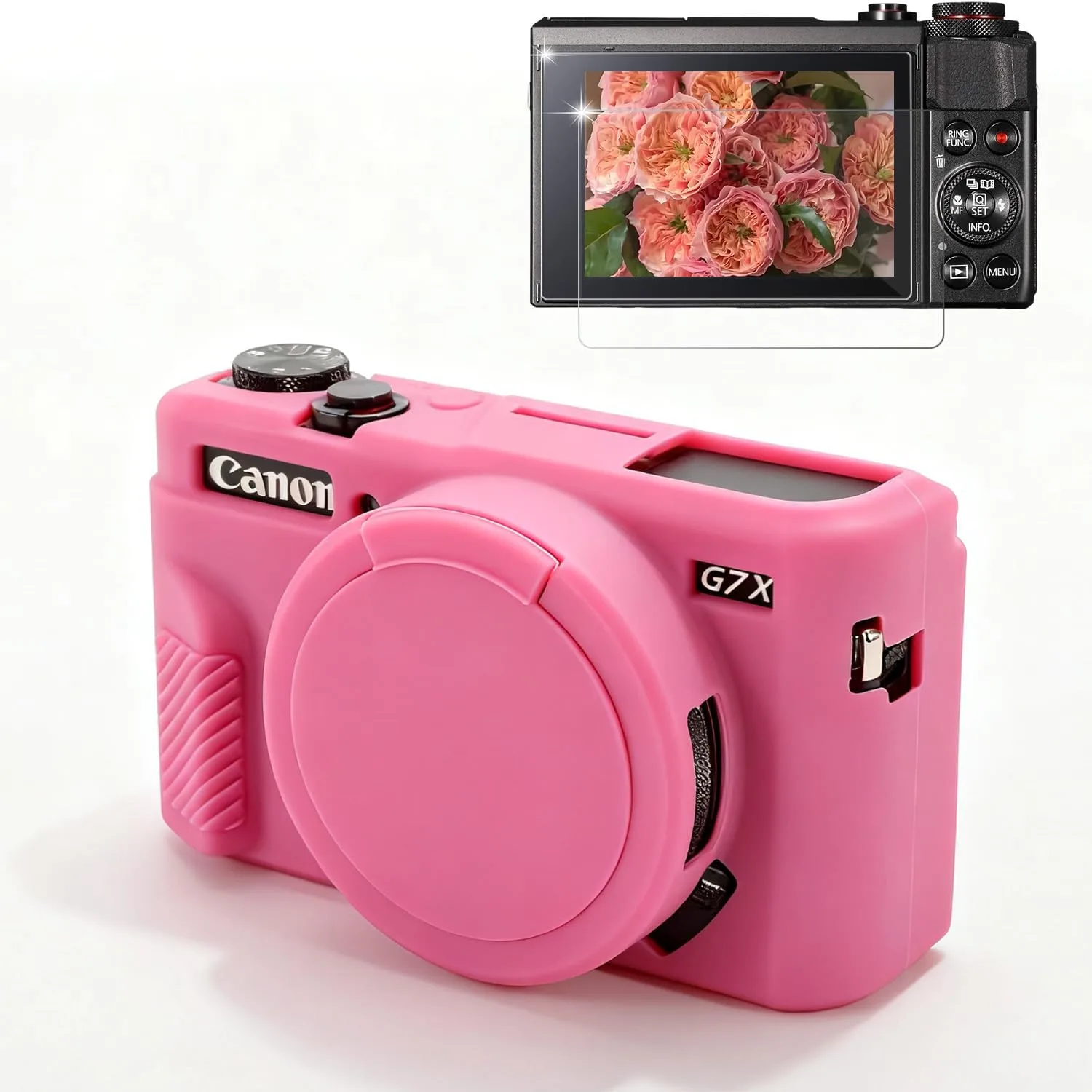 Camera Case for Canon G7X Mark II / G7X II - Hot Pink