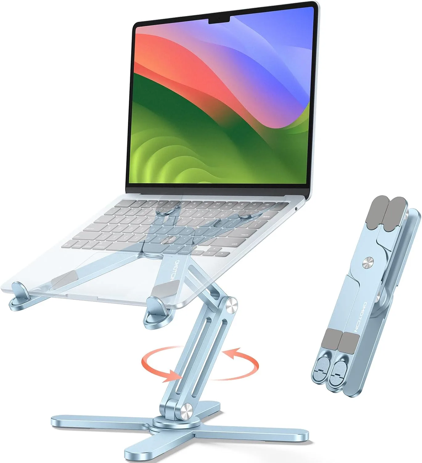 Base para laptop Omoton LA10 giratoria 360° plegable Azul Cielo