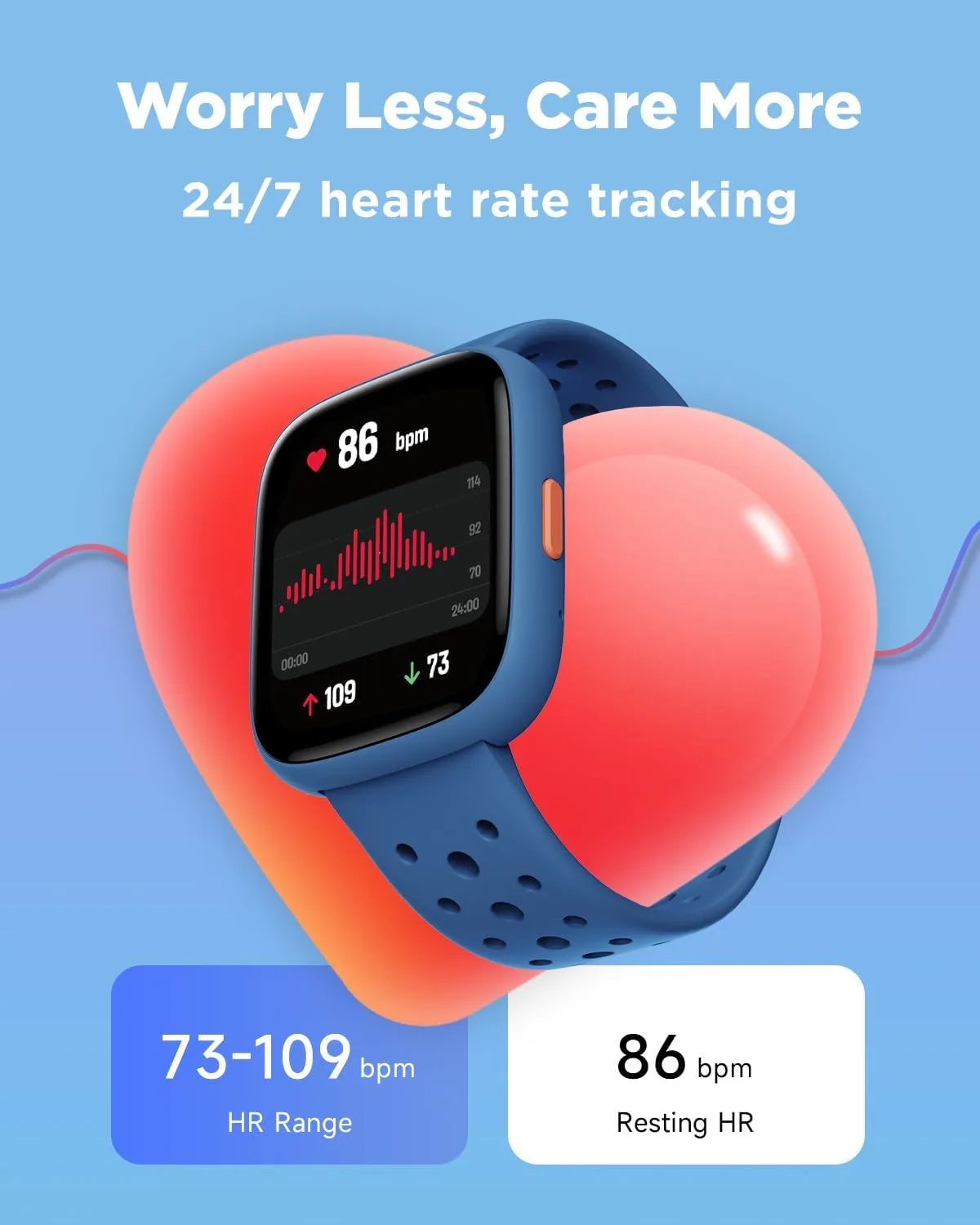 BIGGERFIVE Kids Smart Watch No Phone Needed, 1.8" Fitness Tracker Watch