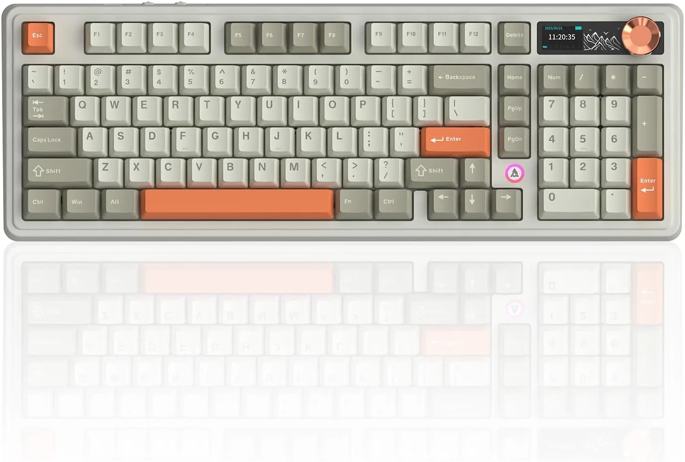 Teclado Gamer Nacodex AJAZZ AK980 V2 Wireless Mecánico Creamy 98 Teclas Batería 10000mAh