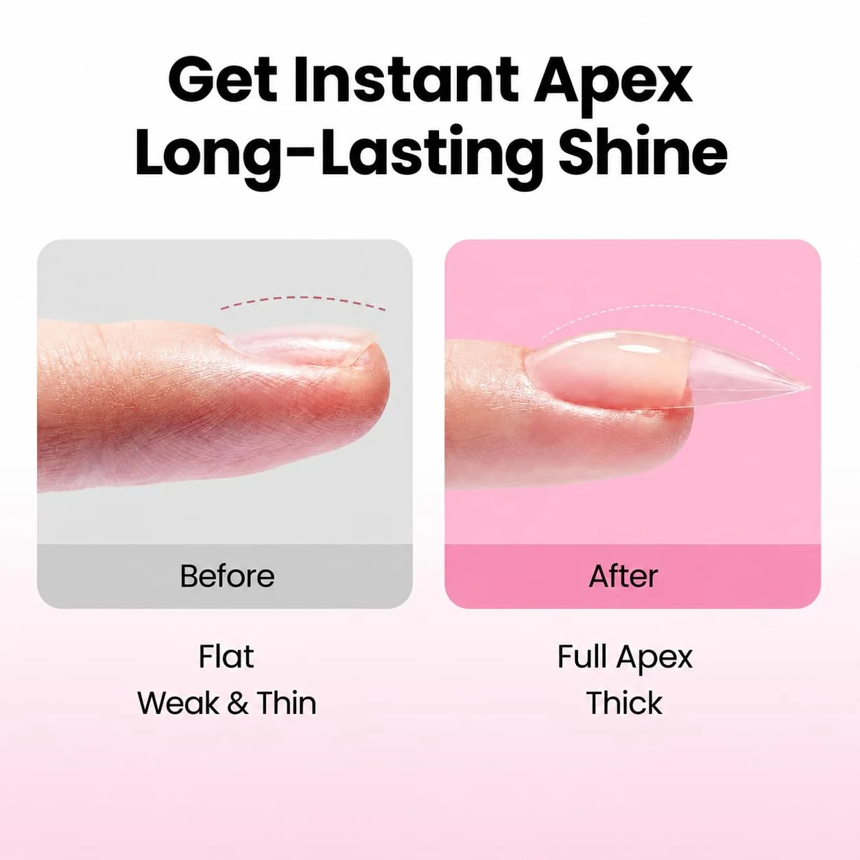 Beetles Tipex Instant Apex Nail Tips Kit, Medium Almond, 224pcs 16 Sizes