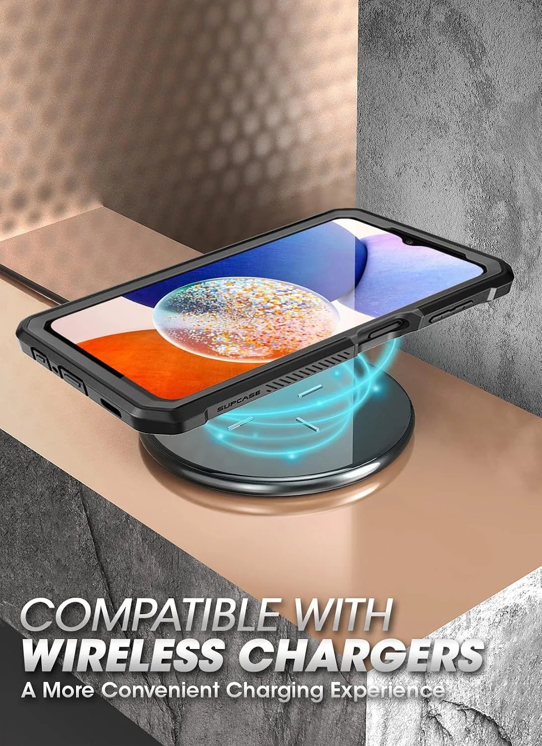 SUPCASE for Samsung Galaxy A14 5G Case with Screen Protector, Black