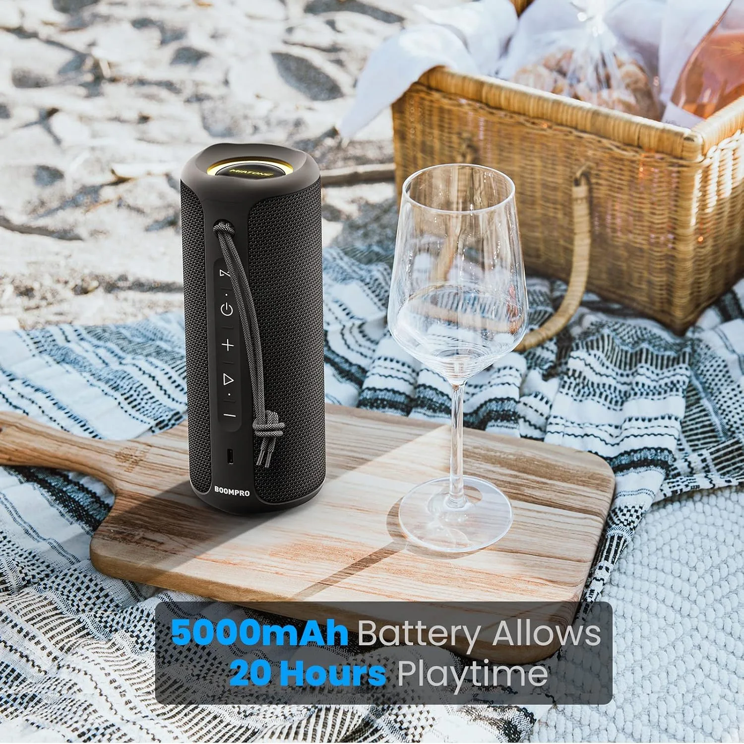 MIATONE Bluetooth Speaker 36W TWS Stereo Sound Bass for Present Boy Gifts