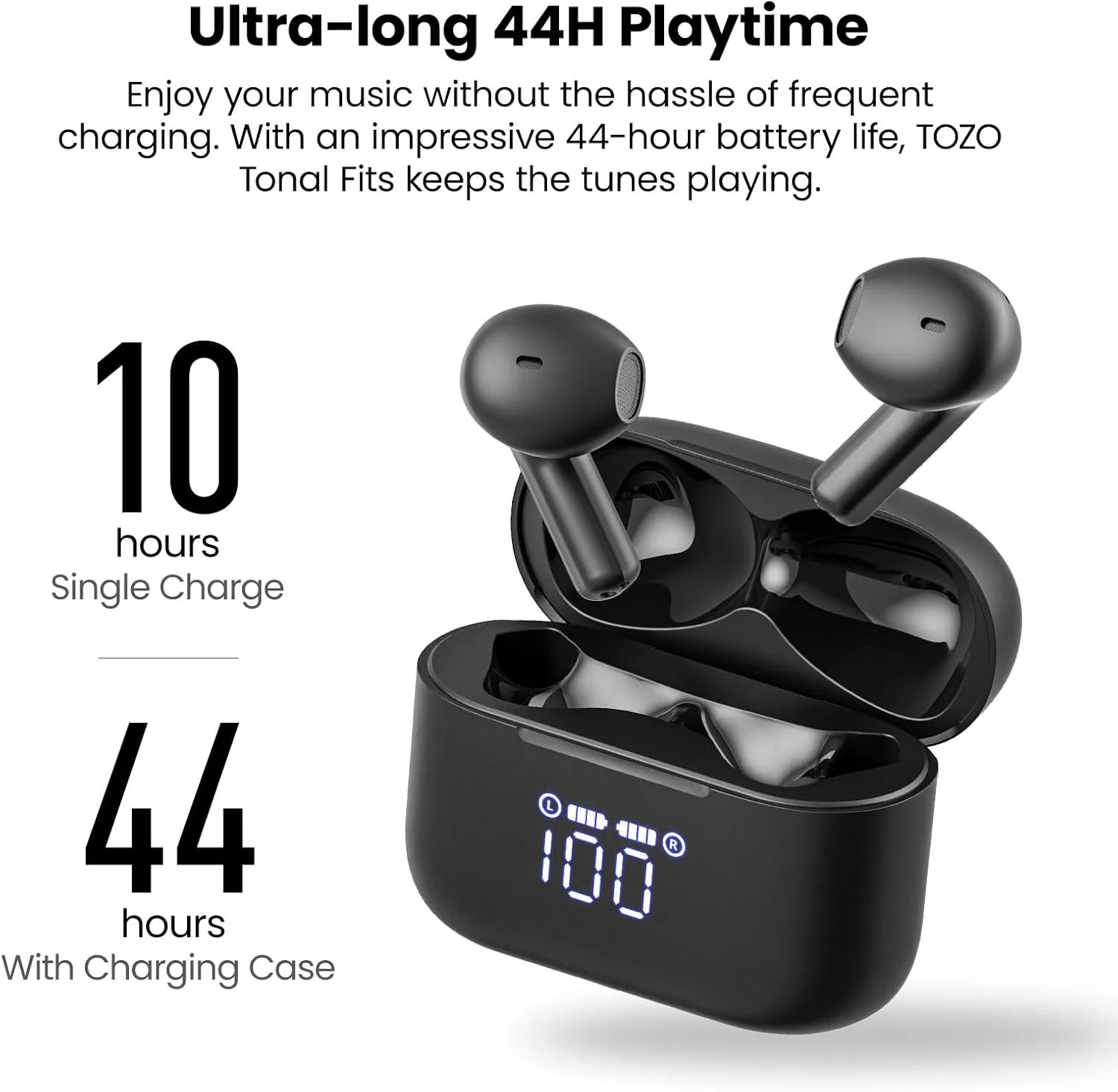 TOZO T21 Wireless Earbuds Bluetooth 5.3 in Ear Headphones Stereo Sound
