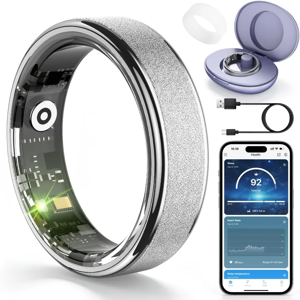 COLMI Ring 2 Radiant Smart Ring, Smart Ring for Women & Men, No App Fee.
