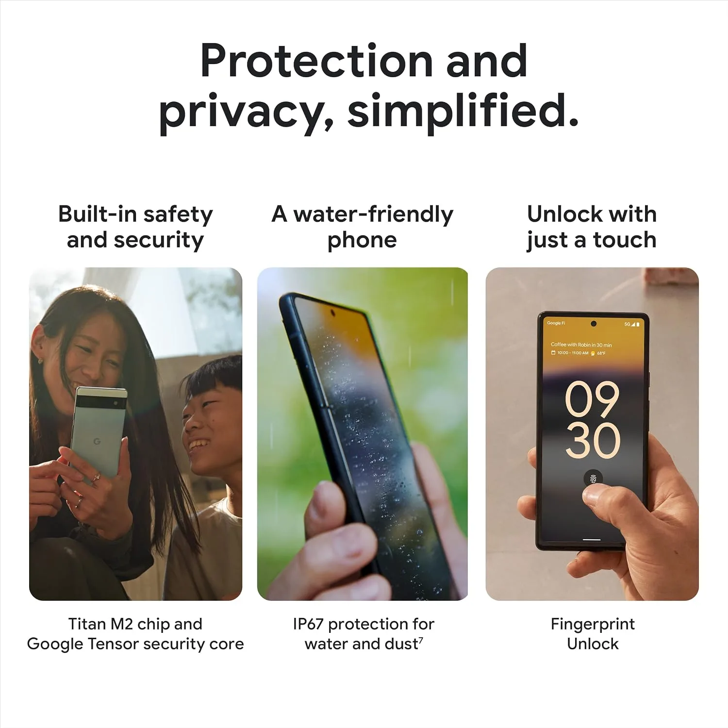 Google Pixel 6A 5G, 128GB + 6GB RAM, Chalk - Unlocked (GSM Only) (International Version) (Renewed)