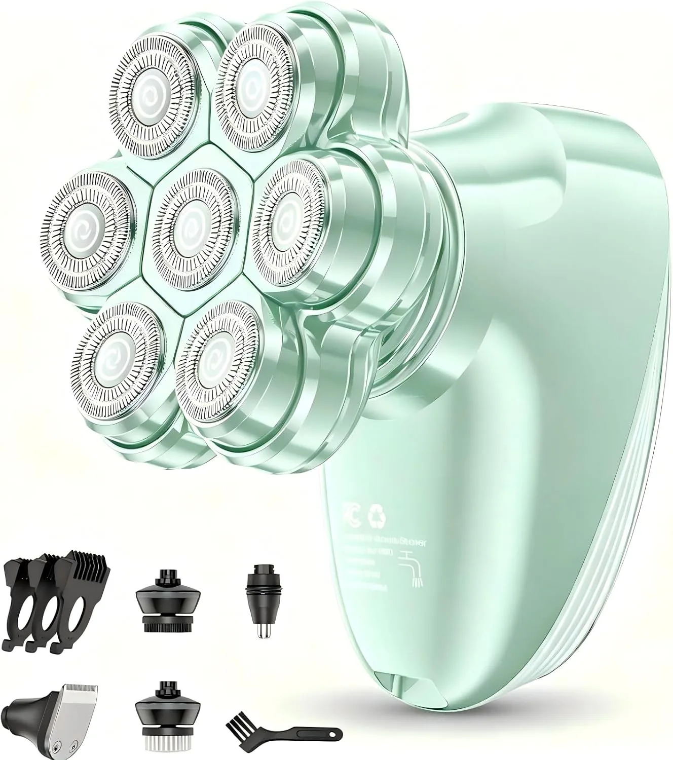 5-in-1 Electric Razors for Women, 7D Electric Shavers for Womens Full Body Legs, IPX7 Waterproof Wet Dry Travel Bikini Trimmers for Lady Face Bikini Arms Underarms