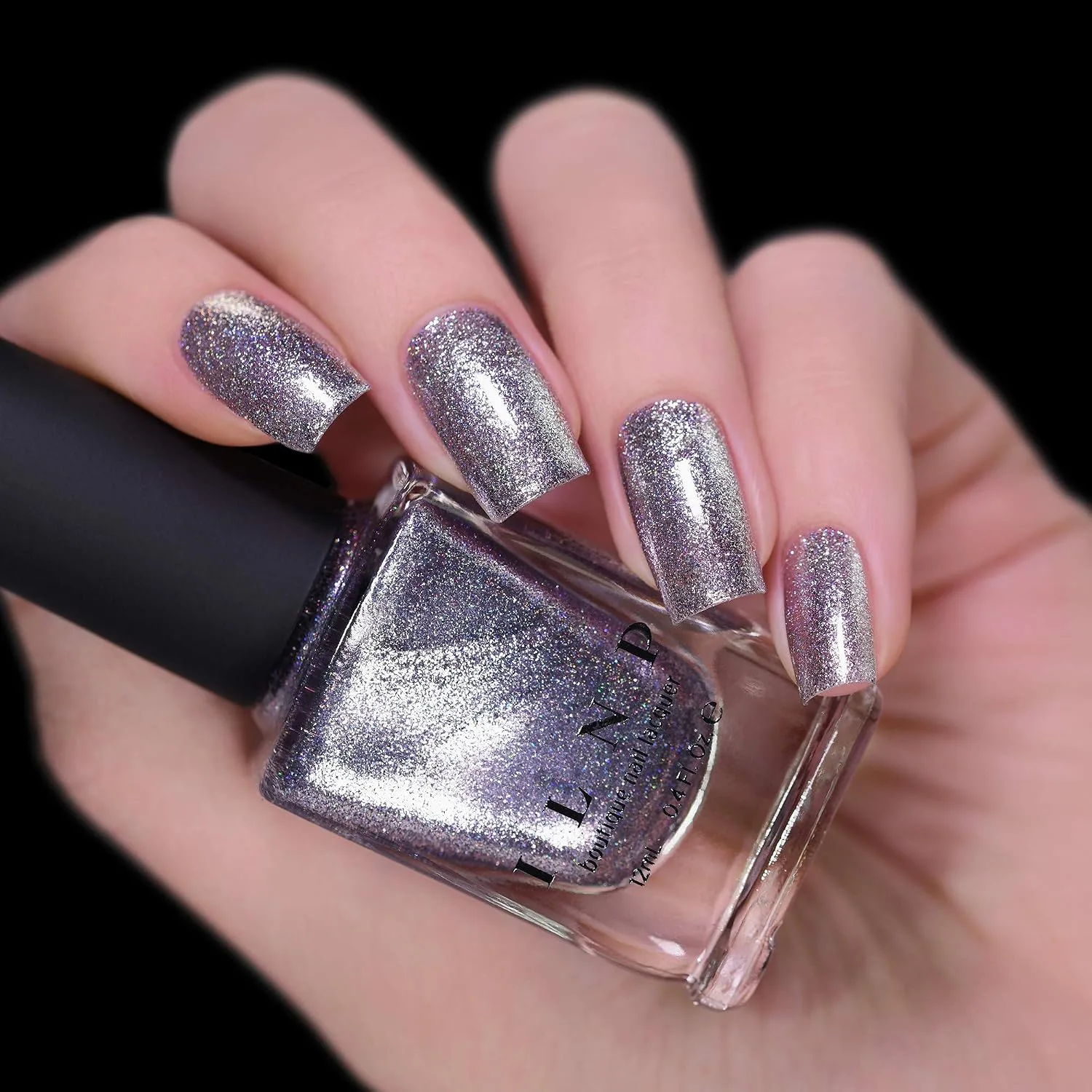 ILNP Echo - Platinum Silver Holographic Ultra Metallic Nail Polish