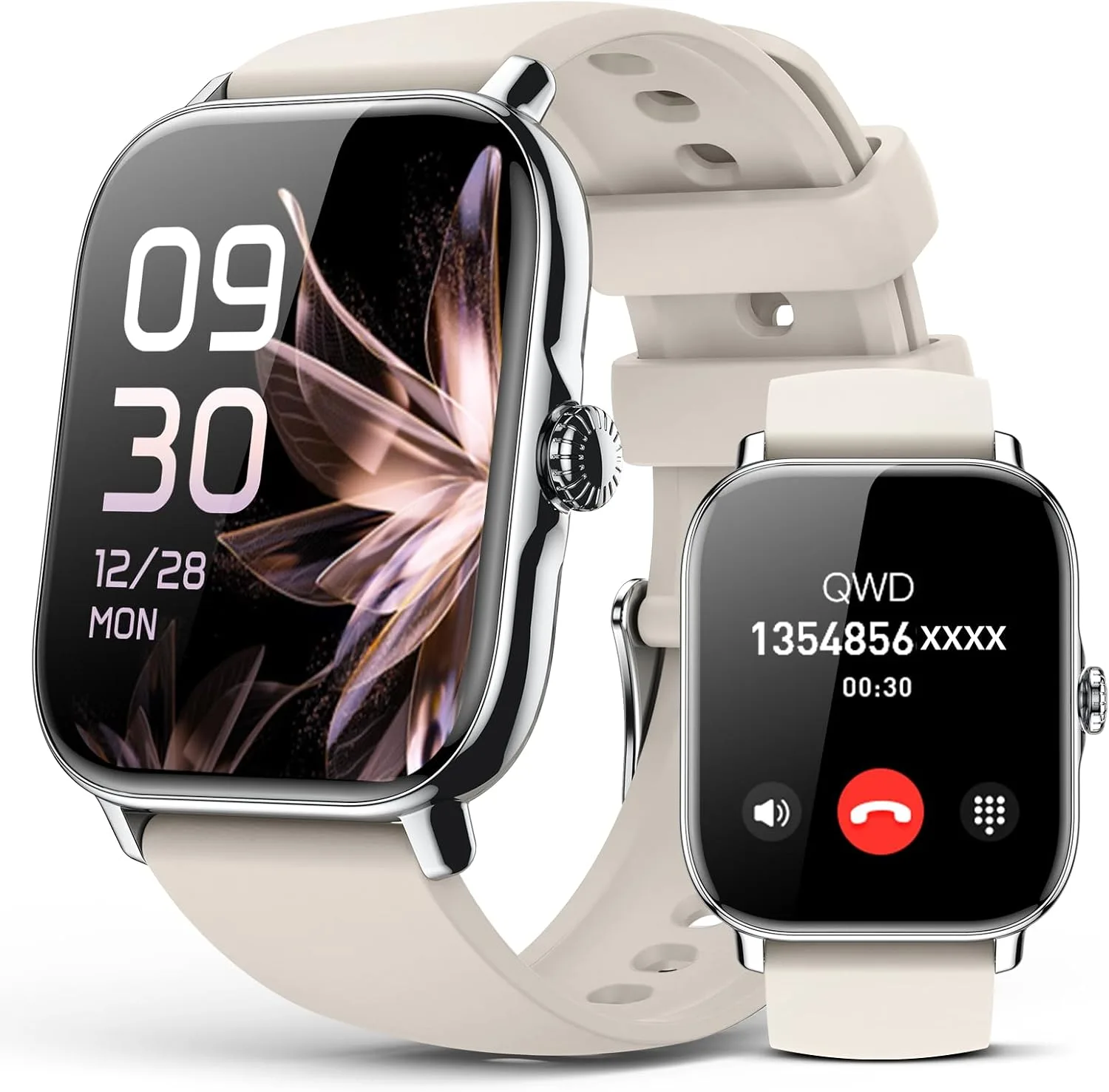 Smart Watch for Women Men- Answer/Make Call, 2025 IP68 Waterproof Fitness Step Sleep Tracker Watch with Monitor Activity Counter Smartwatch for Andriod iPhone iOS Samsung Compatible
