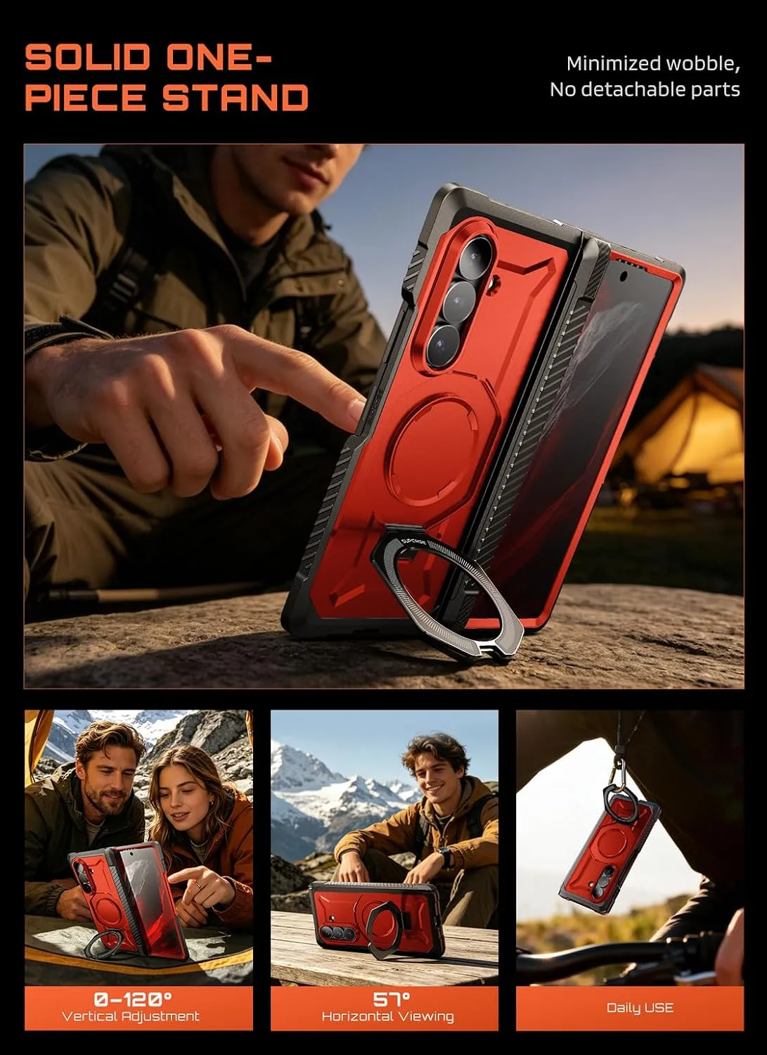SUPCASE for Galaxy Z Fold 8 Ultra Case, Glass & Privacy Screen, Full Hinge