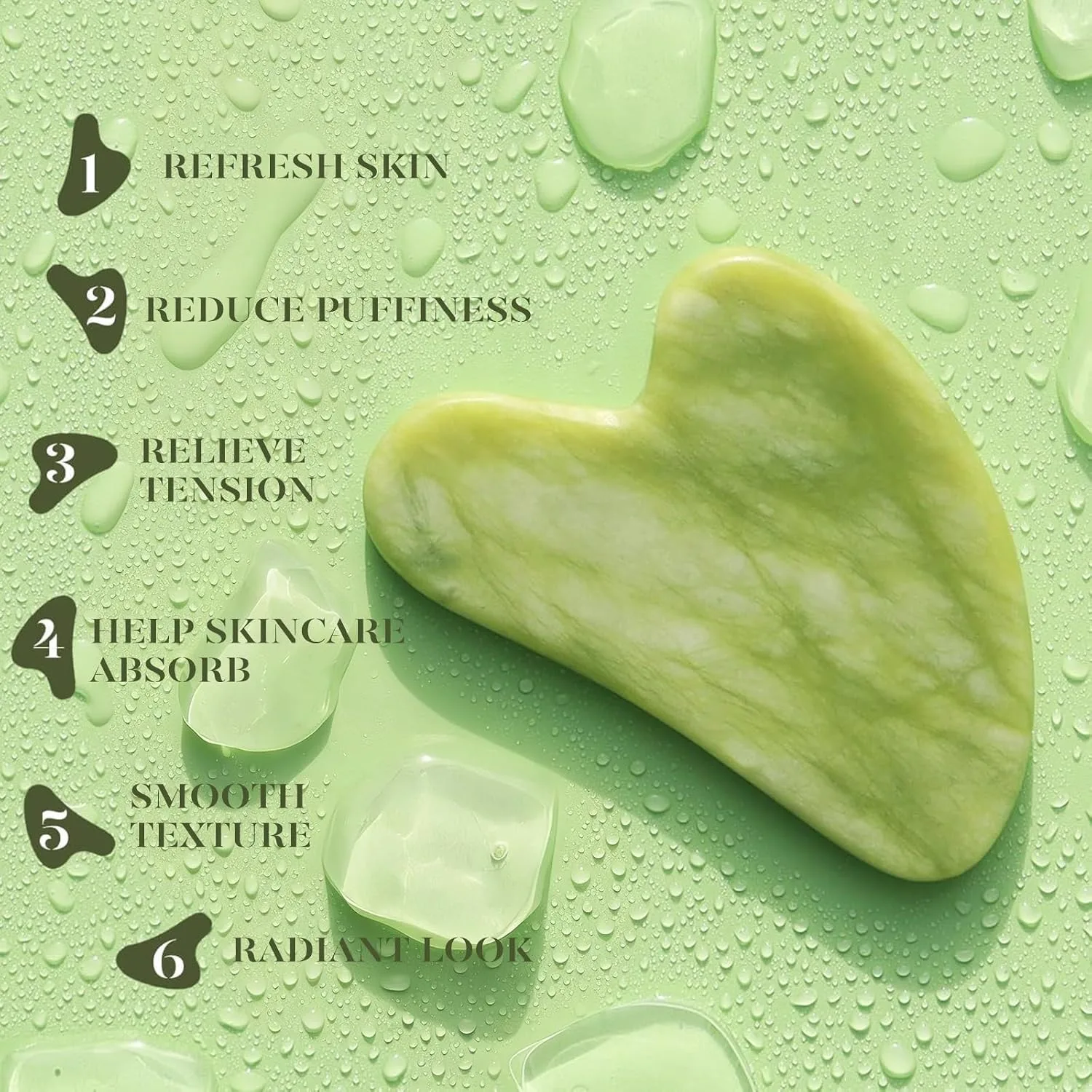BAIMEI IcyMe Gua Sha & Jade Roller Set for Facial Sculpting and Relaxation