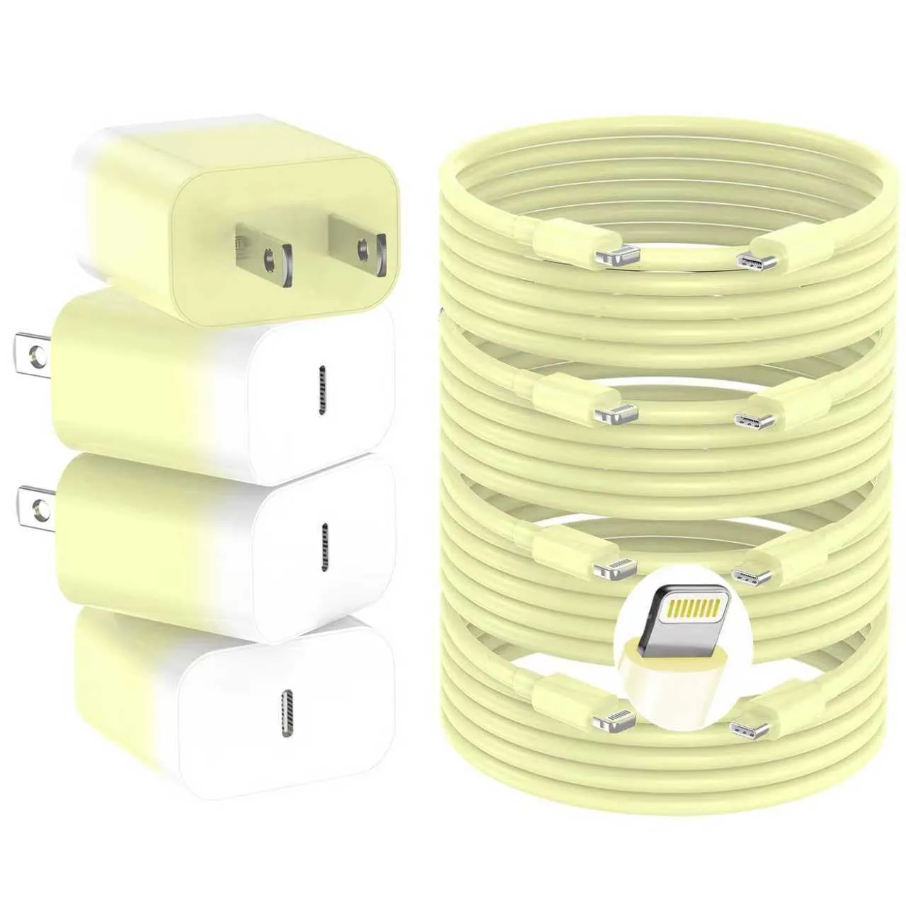 iPhone Charger Fast Charger,USB C Charger 4 Pack, 6FT Lightning Cable