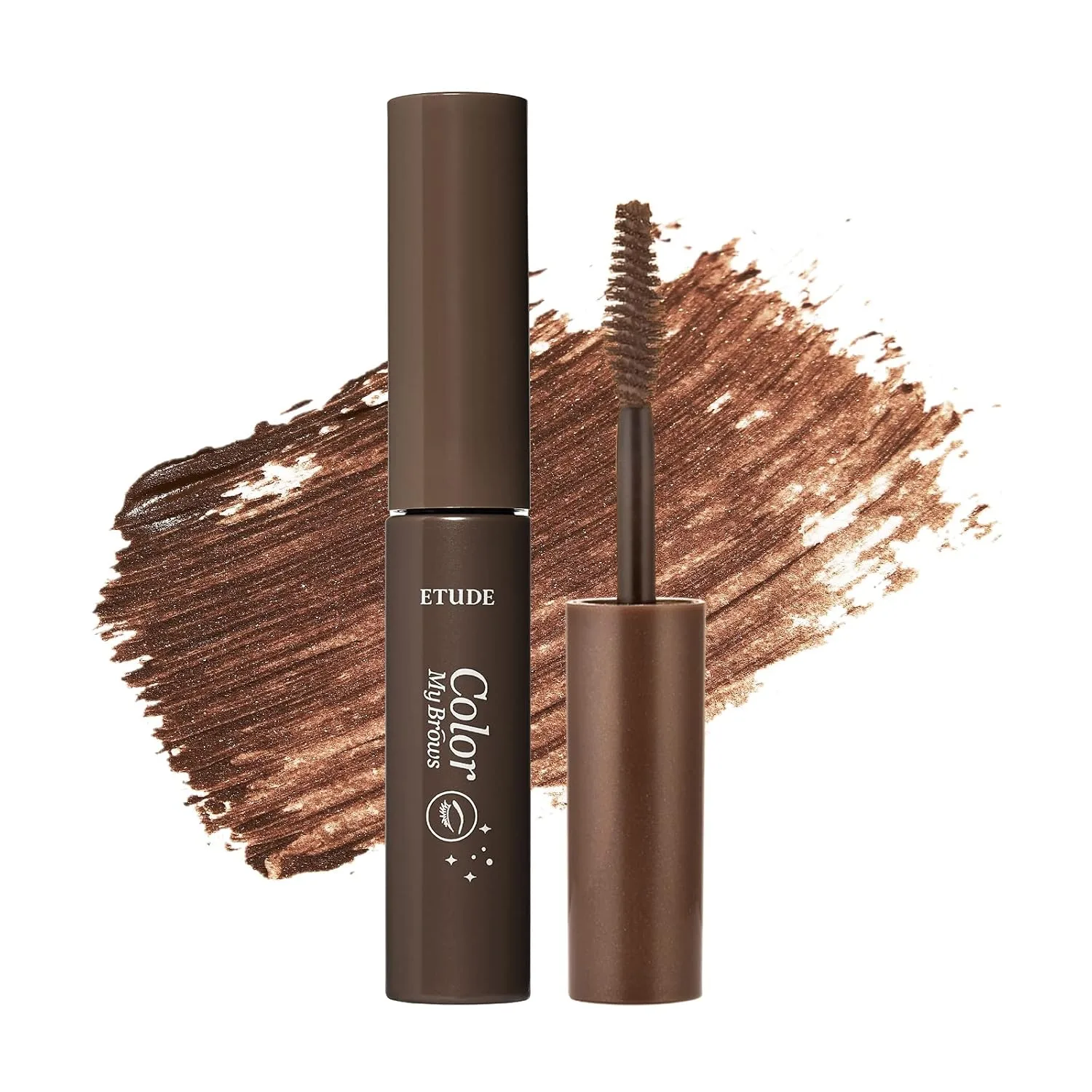 ETUDE Color My Brows Brow Mascara, Rich Brown, Eyebrow Tint, 0.152 fl oz