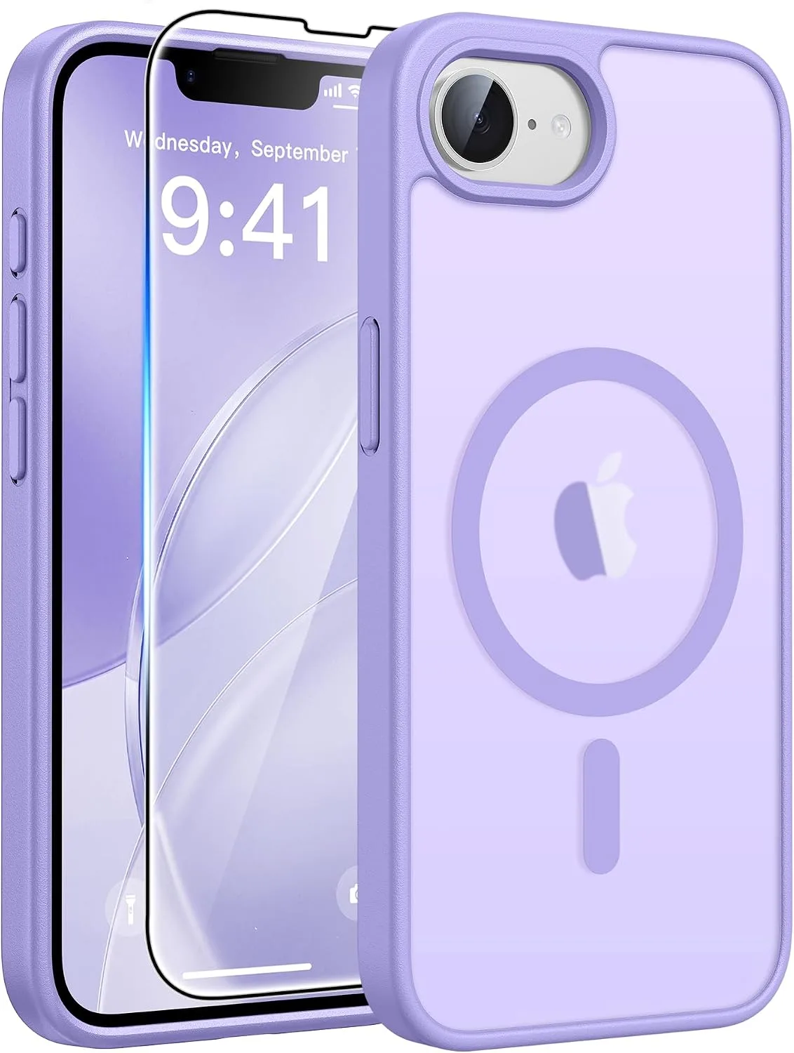 FNTCASE for iPhone 17e / 16e Case Fit for MagSafe Light Purple