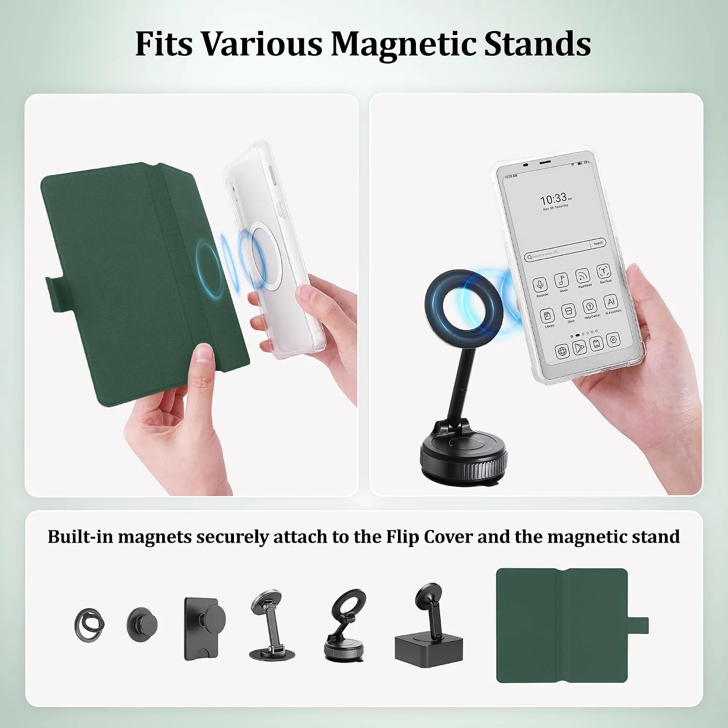 2in1 Case for Onyx BOOX Palma 2 Magnetic Detachable Folio Cover