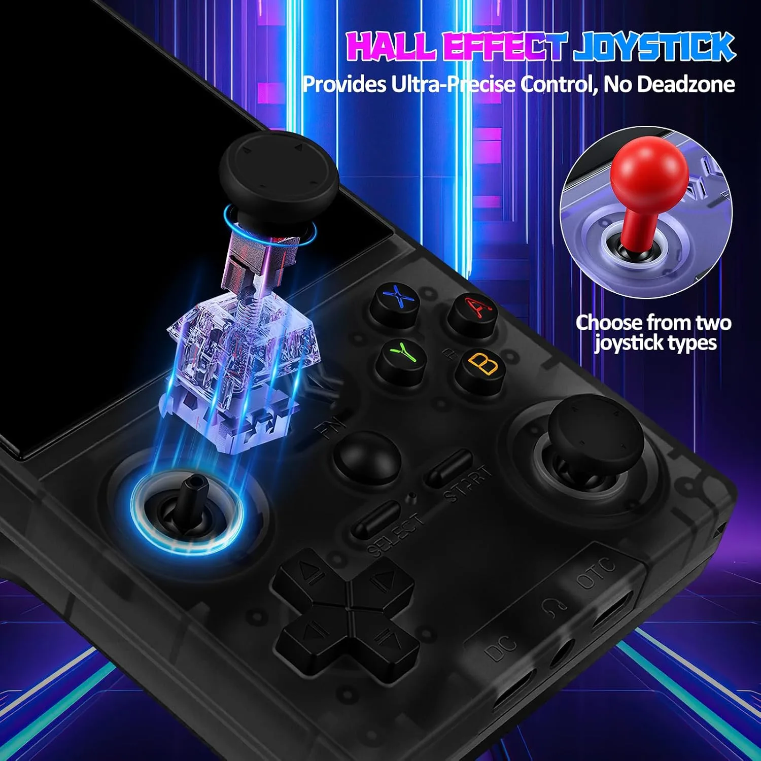 UYTGXEN XF40V Retro Handheld Game Console with 2*Detachable Long Joysticks, 4.0-Inch HD IPS Screen Retro Gaming Console, Preloaded Classic Games with Multiple Emulator, Pocket Video Gaming