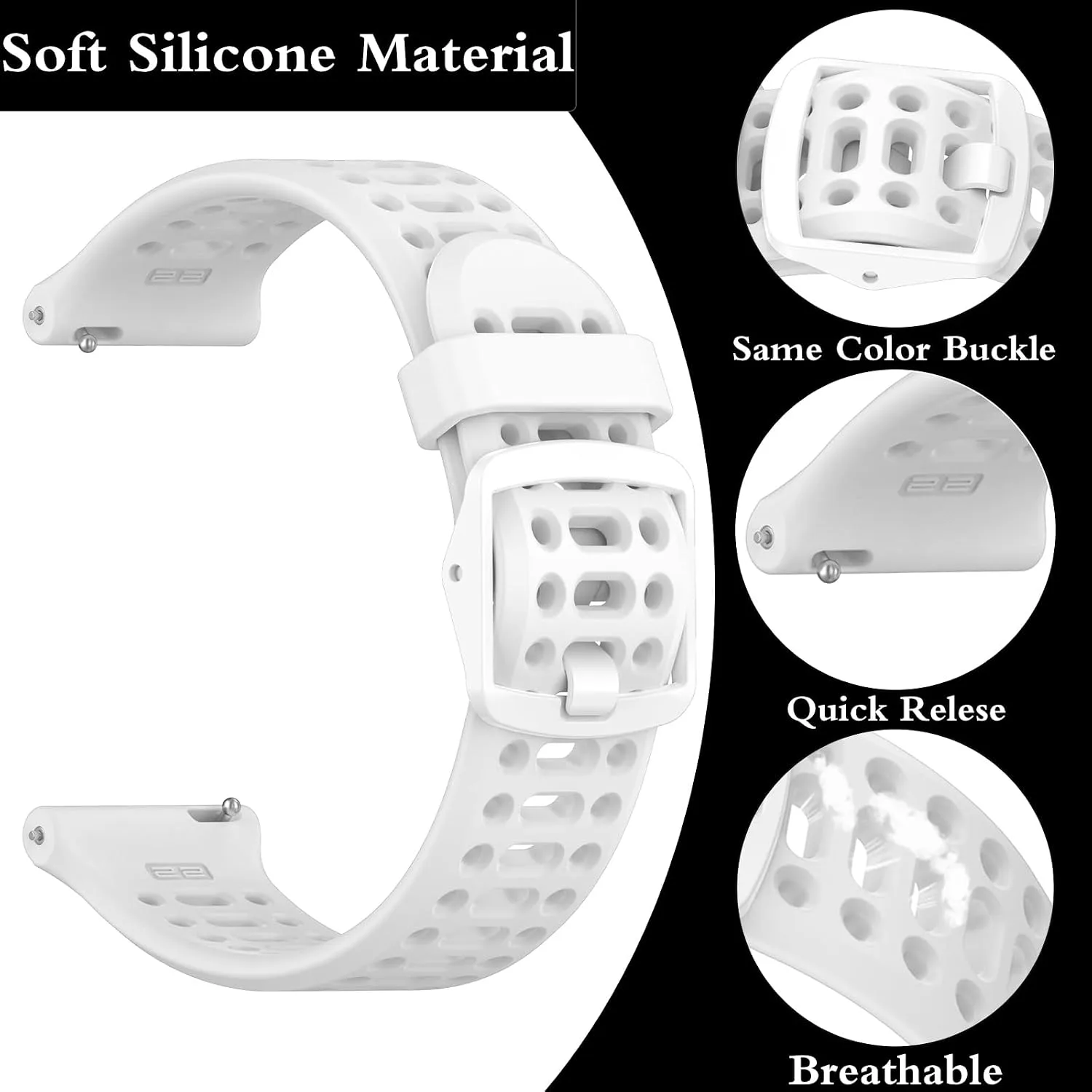 22mm Silikon Bands For COROS PACE 3/4 /APEX PRO/2 PRO/APEX 46mm For Women and Men