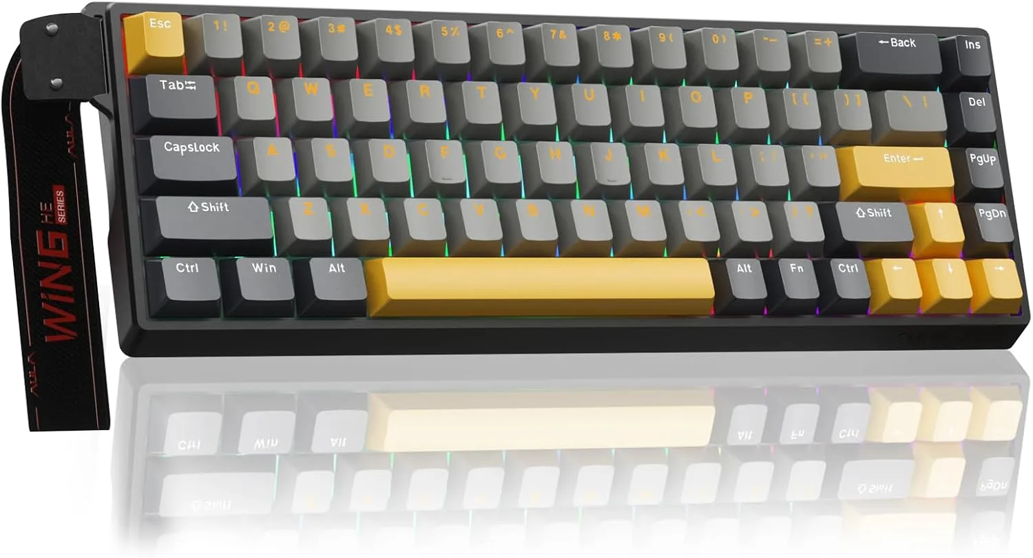 Teclado Gamer Aula WIN68 HE MAX 60% con Switch Magnético y Retroiluminación RGB