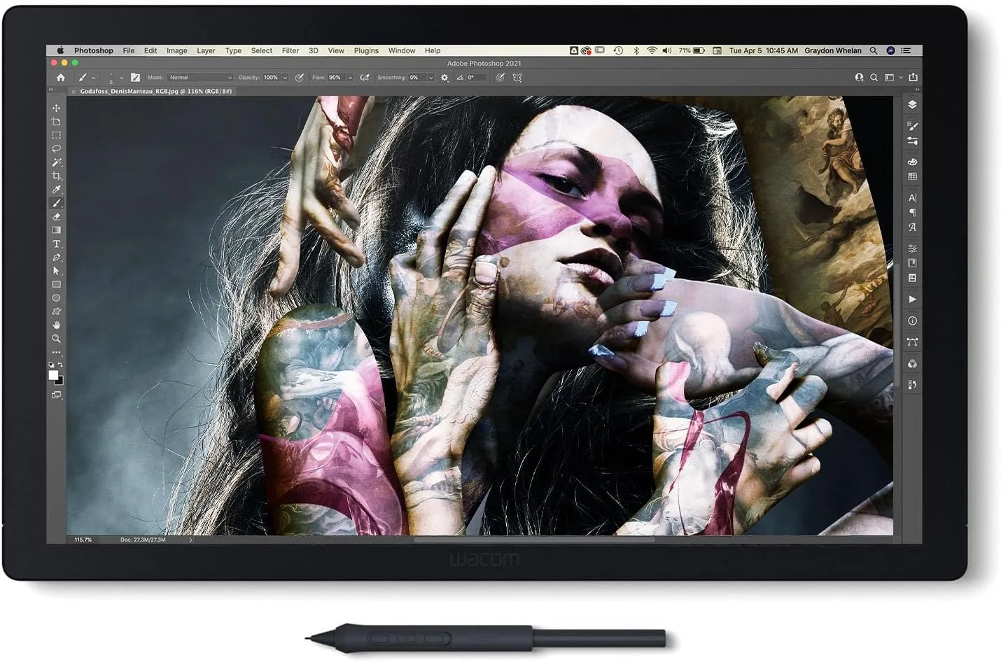 Wacom Cintiq Pro 17, Drawing Tablet with 4K 120 Hz Touchscreen & ProPen 3