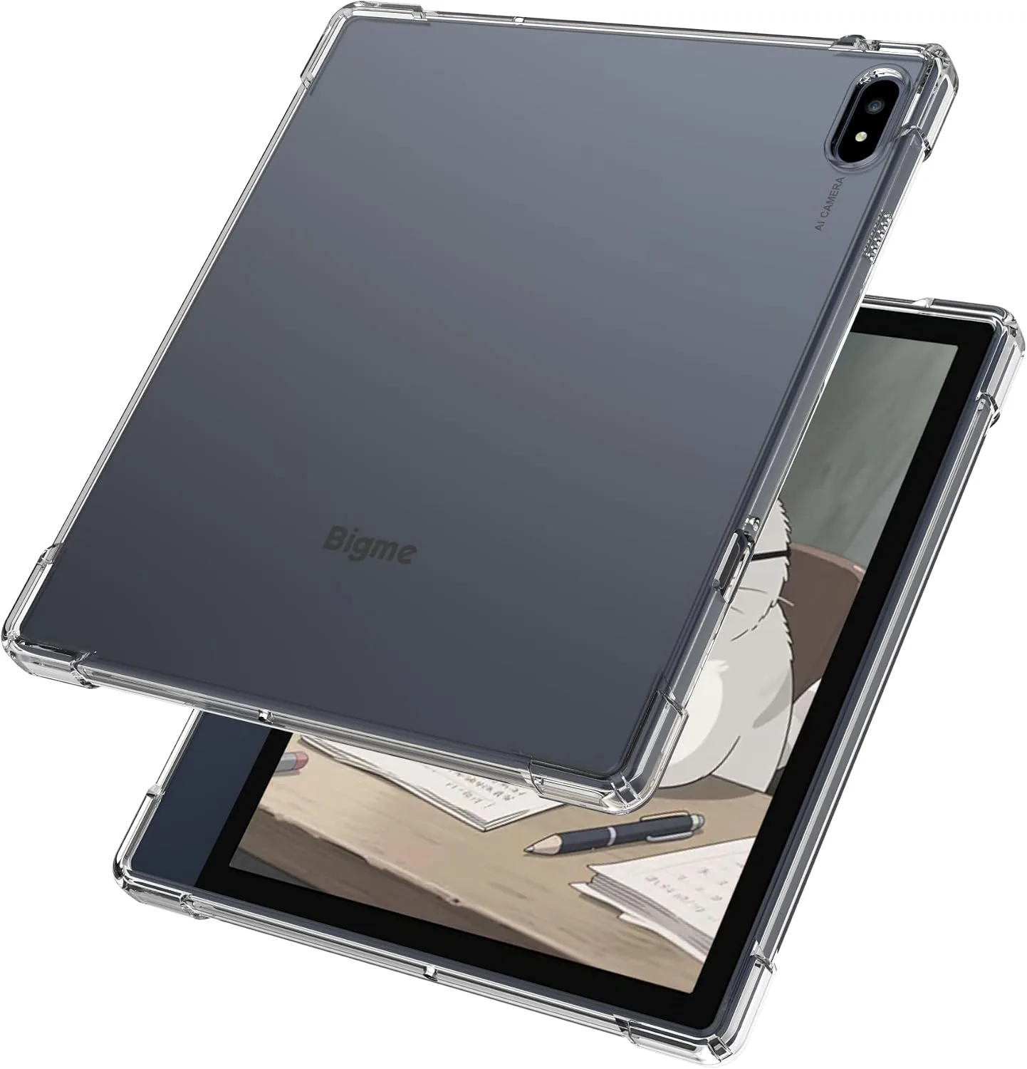 Aircawin Case for Bigme B7 Pro/Bigme 7 ePaper Case Clear,Slim Clear Cover for Bigme B7/B7 Pro E-Reader Tablet(7 inch),Shockproof Anti-Yellowing Anti-Scratch Lightwheight Soft TPU Back Shell-Crystal