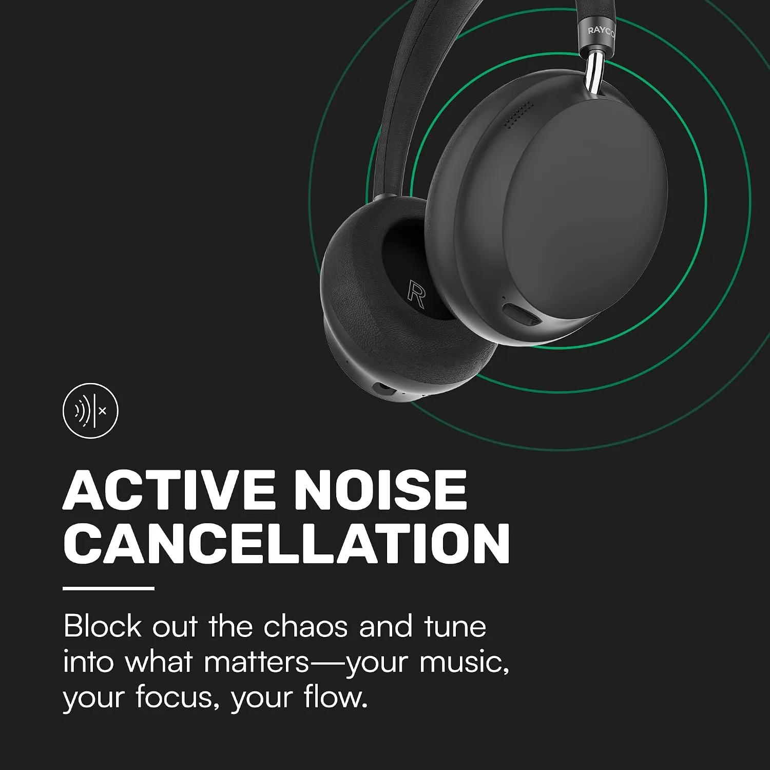 Raycon The Essential Bluetooth Headphones with 3 ANC Modes, Purple