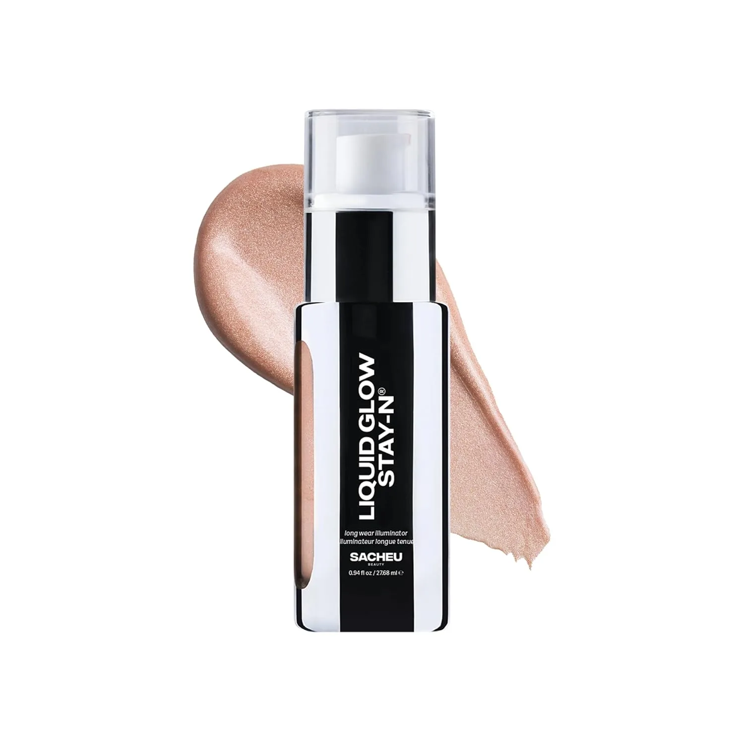 Sacheu Liquid Glow STAY-N Highlighter, Illuminator & Bronzer, Aura Glow