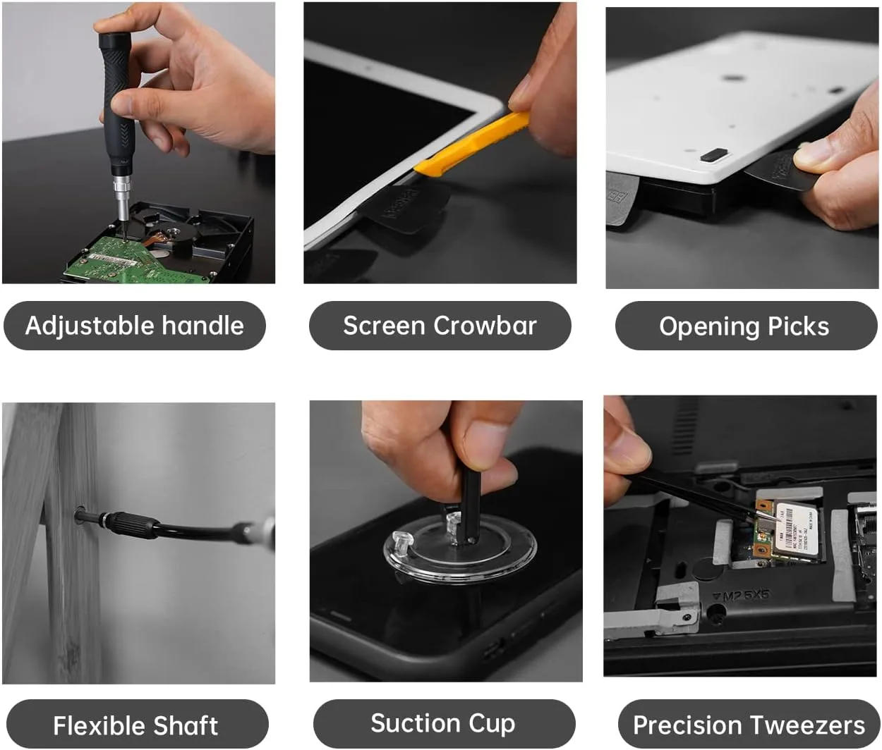 JAKEMY Professional Screwdriver Set for Electronics Repair, Computer Screwdriver Kit with 126 Magnetic Precision Bit Set and Opening Tool Kit for Laptop, MacBook, iPhone, Tablet, Watch, Modding, DIY