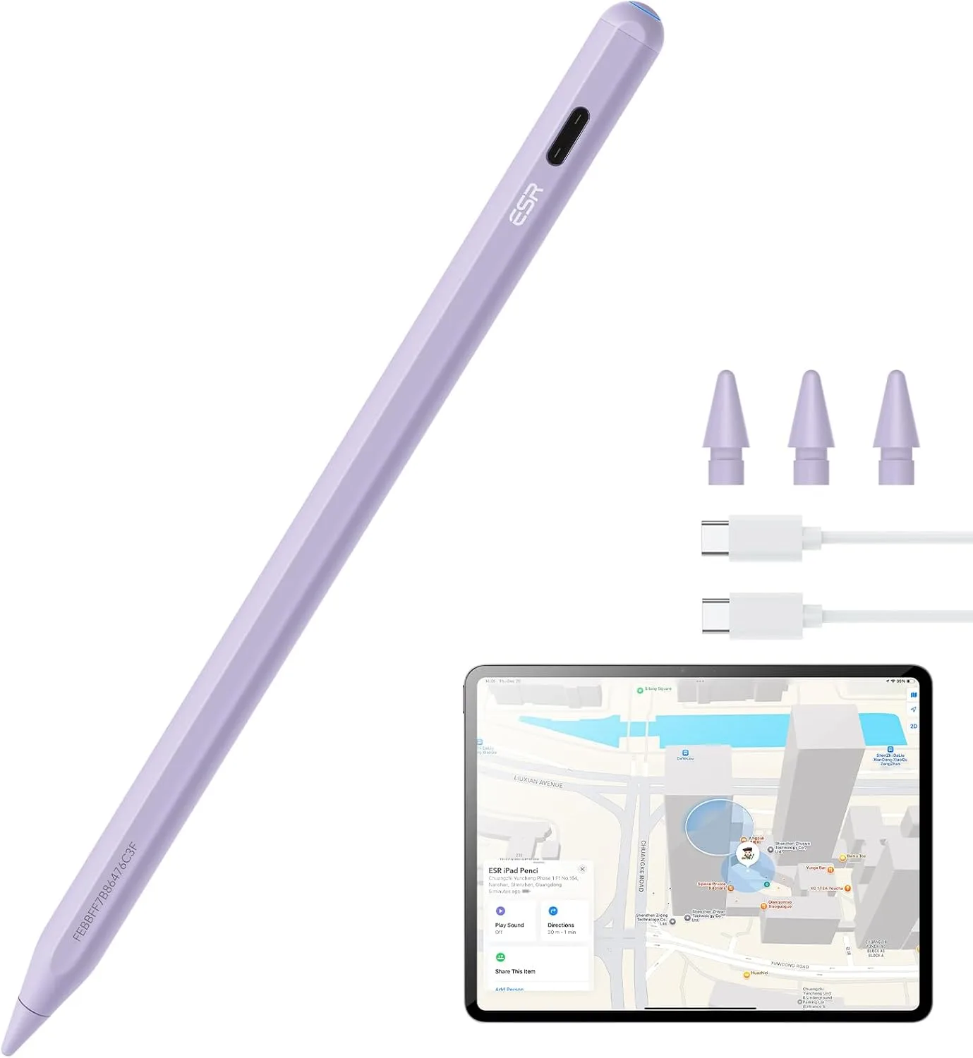 ESR Geo Digital iPad Pencil for iPad 2018-2026, Find My, Easy Shortcuts