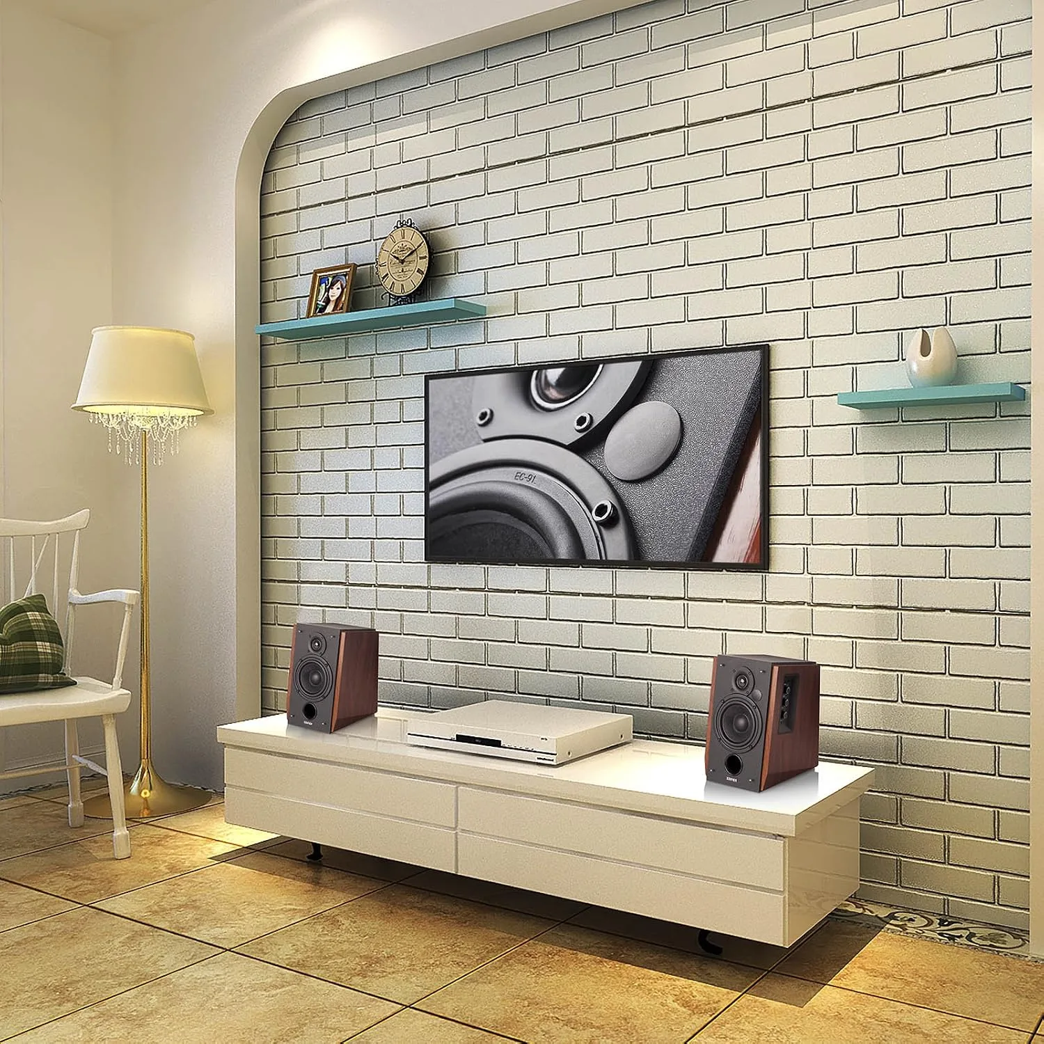 Edifier R1700BT Bluetooth Bookshelf Speaker - Active Near-Field Studio Monitors - Powered Speaker 2.0 Setup Wooden Enclosure - 66w RMS
