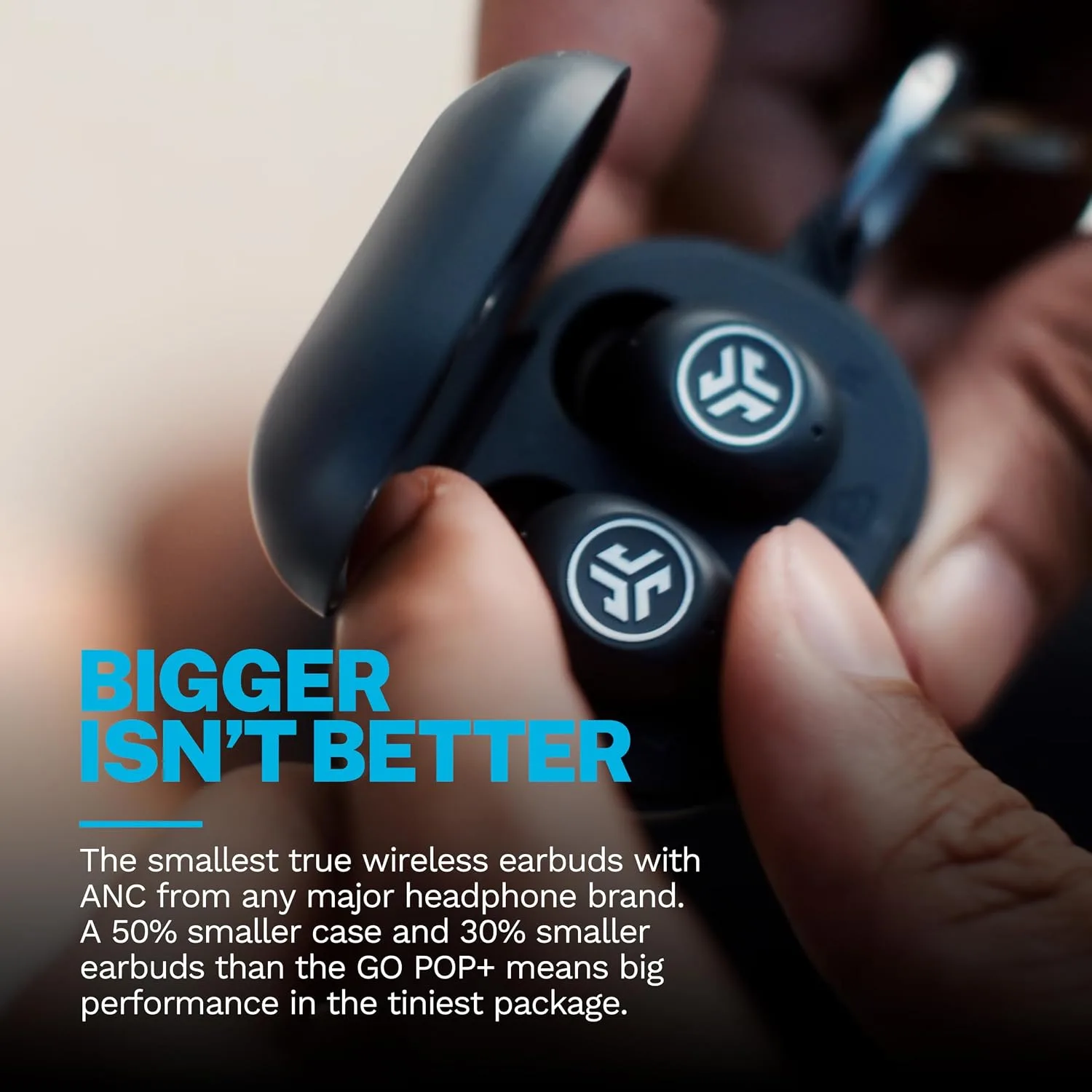 JLab JBuds Mini ANC True Wireless Earbuds with Apple Find My, Black