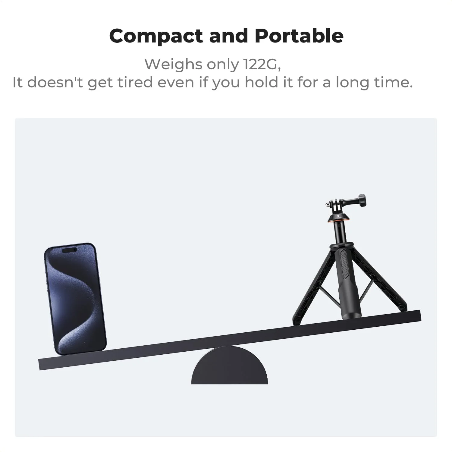 K&F CONCEPT 58.5cm/23inch Portable Adjustable Stand Selfie Stick Tripod