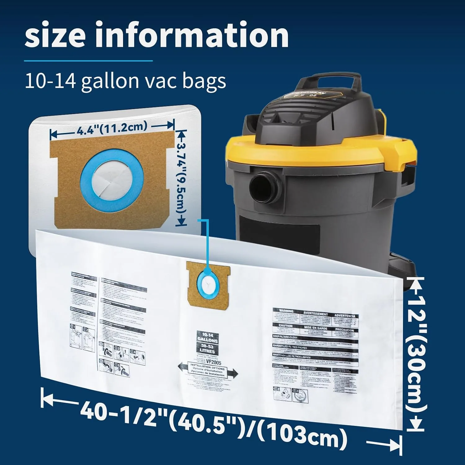 10 Pack ALYYDBG Shop Vac Bags 10-14 Gallon Type F/I 90662 90672