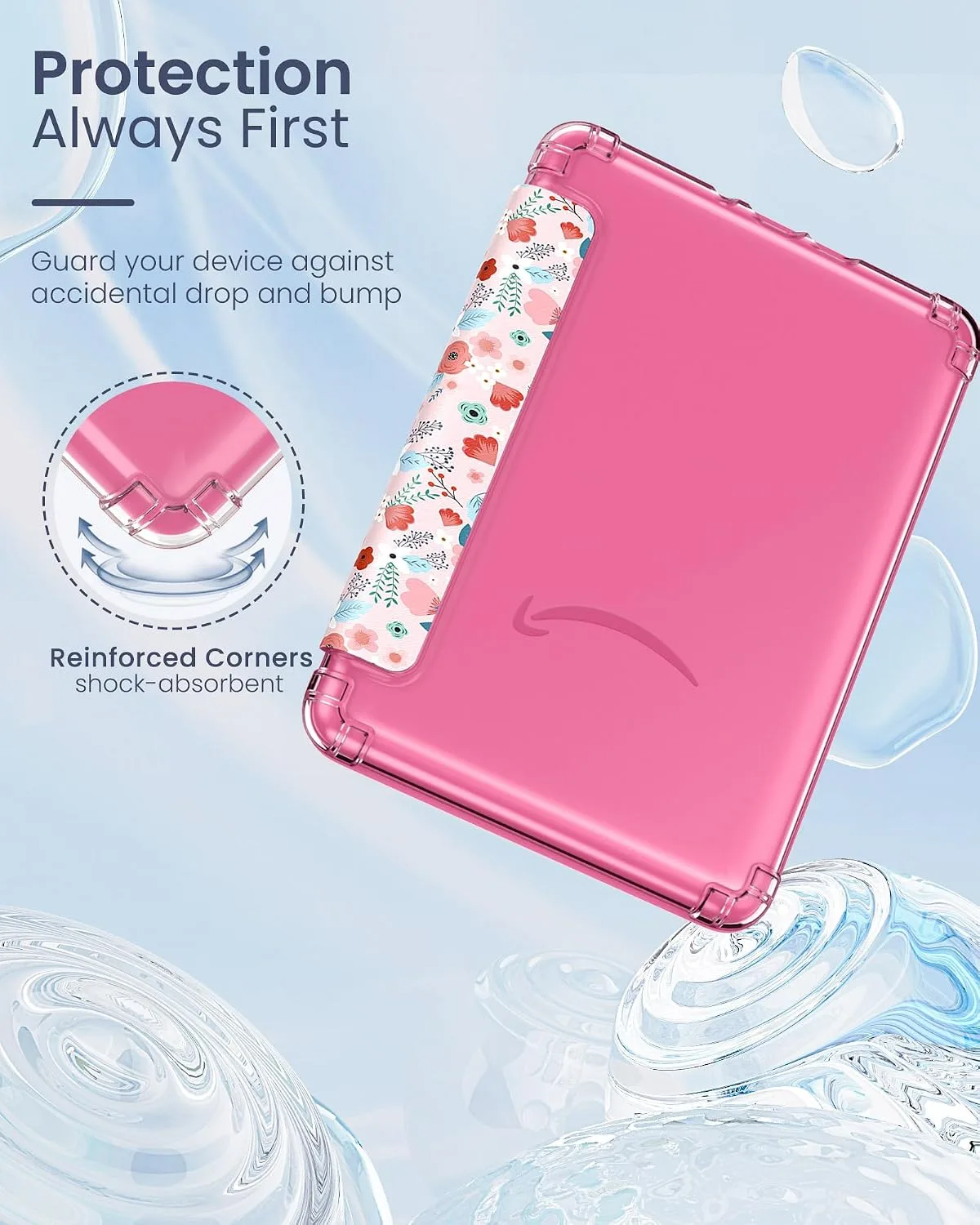 MoKo Case for Kindle Paperwhite 12th Gen & Colorsoft 2024,Spring Pink