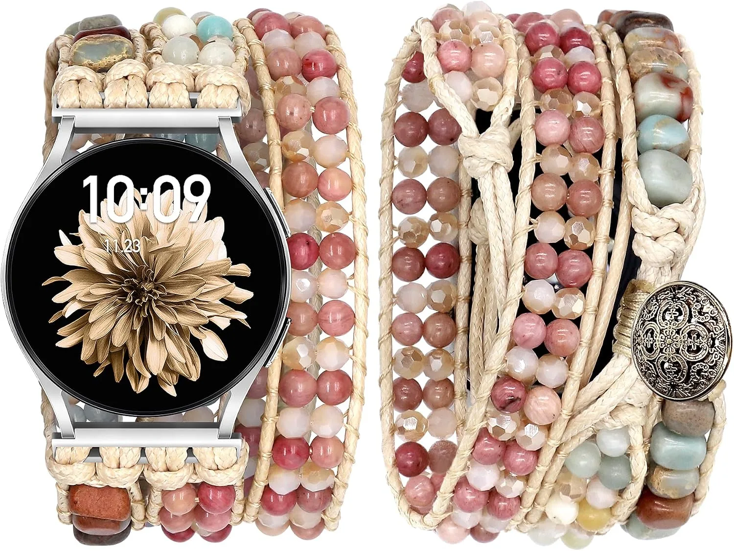 Correa para reloj JR.DM Boho Beaded trenzada 20mm compatible Samsung Galaxy Watch
