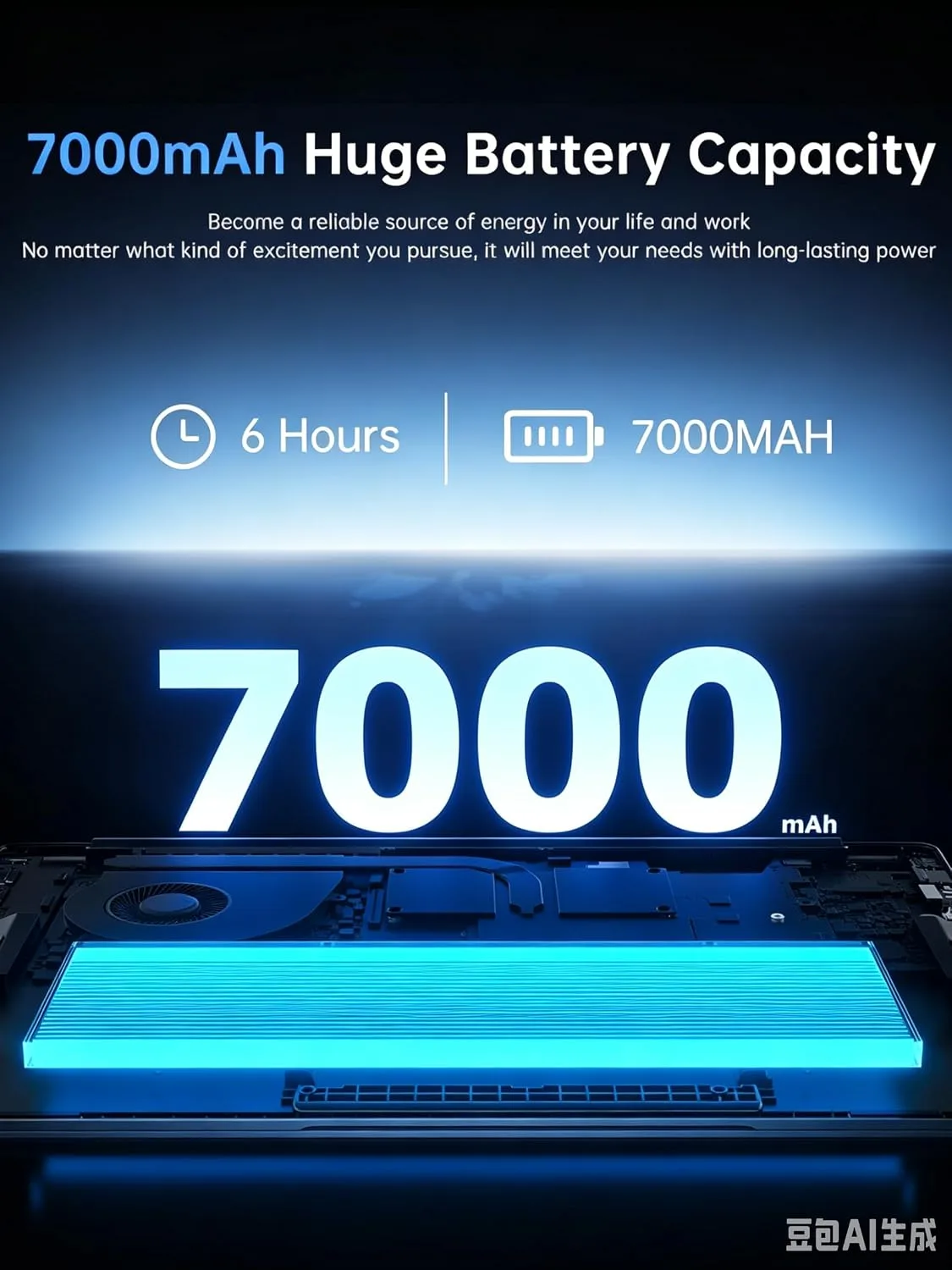 18.5 Inch Gaming Laptop with 7000 mAh Battery,AMD Ryzen 7430U UP to 4.3GHZ
