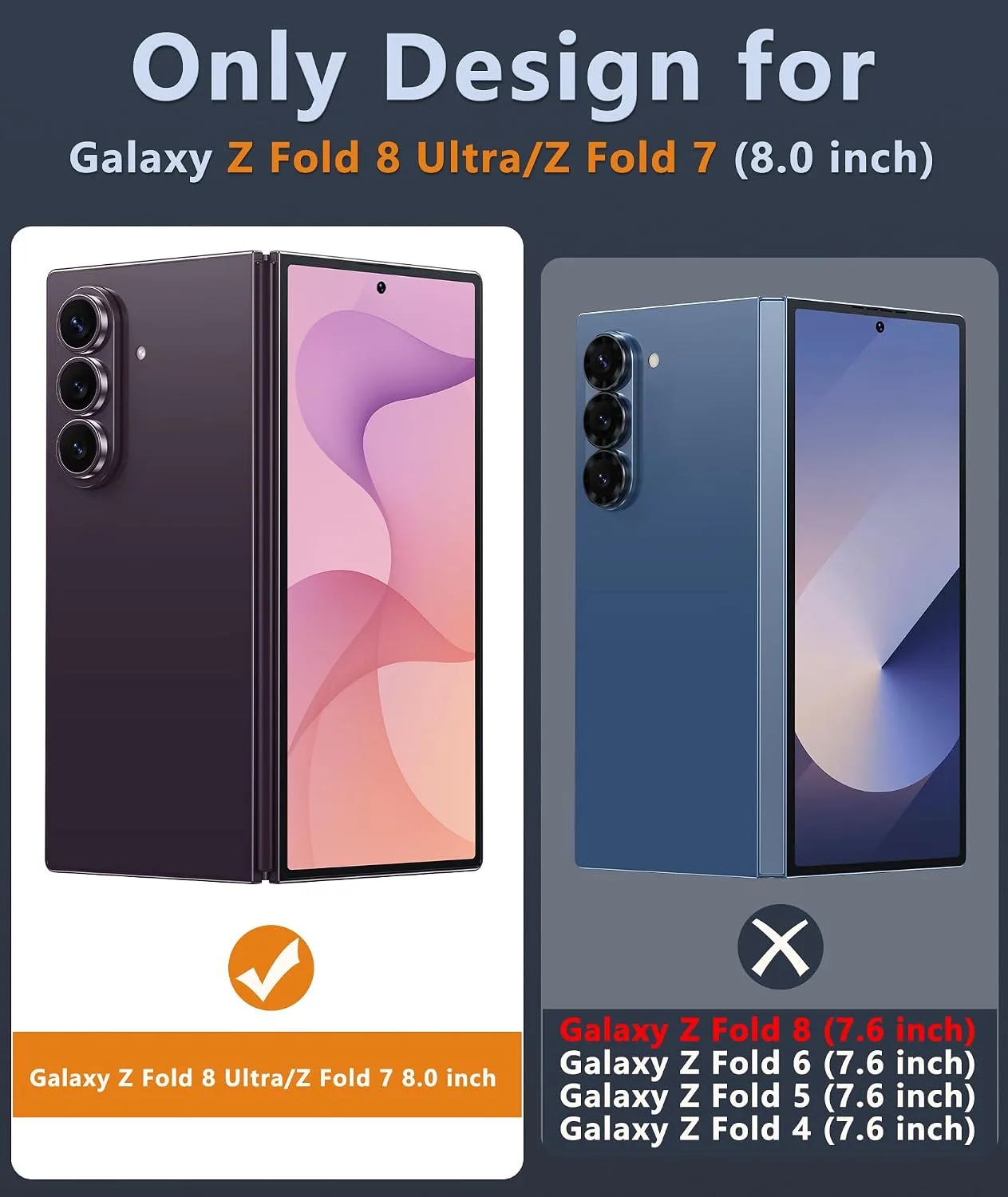 FNTCASE for Samsung Galaxy Z-Fold-8-Ultra Case Samsung Z Fold 7 Matte Case