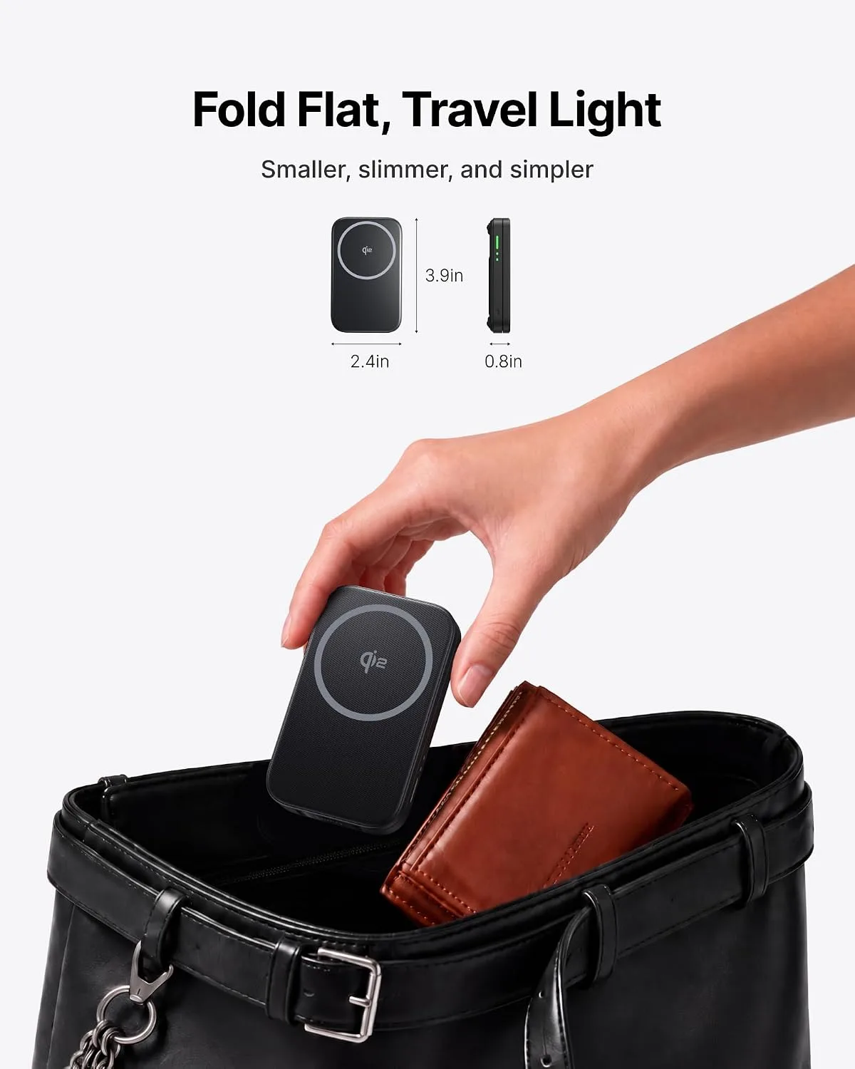INIU 3 in 1 Foldable Wireless Charging Station, 15W Fast Mag-Safe Charger