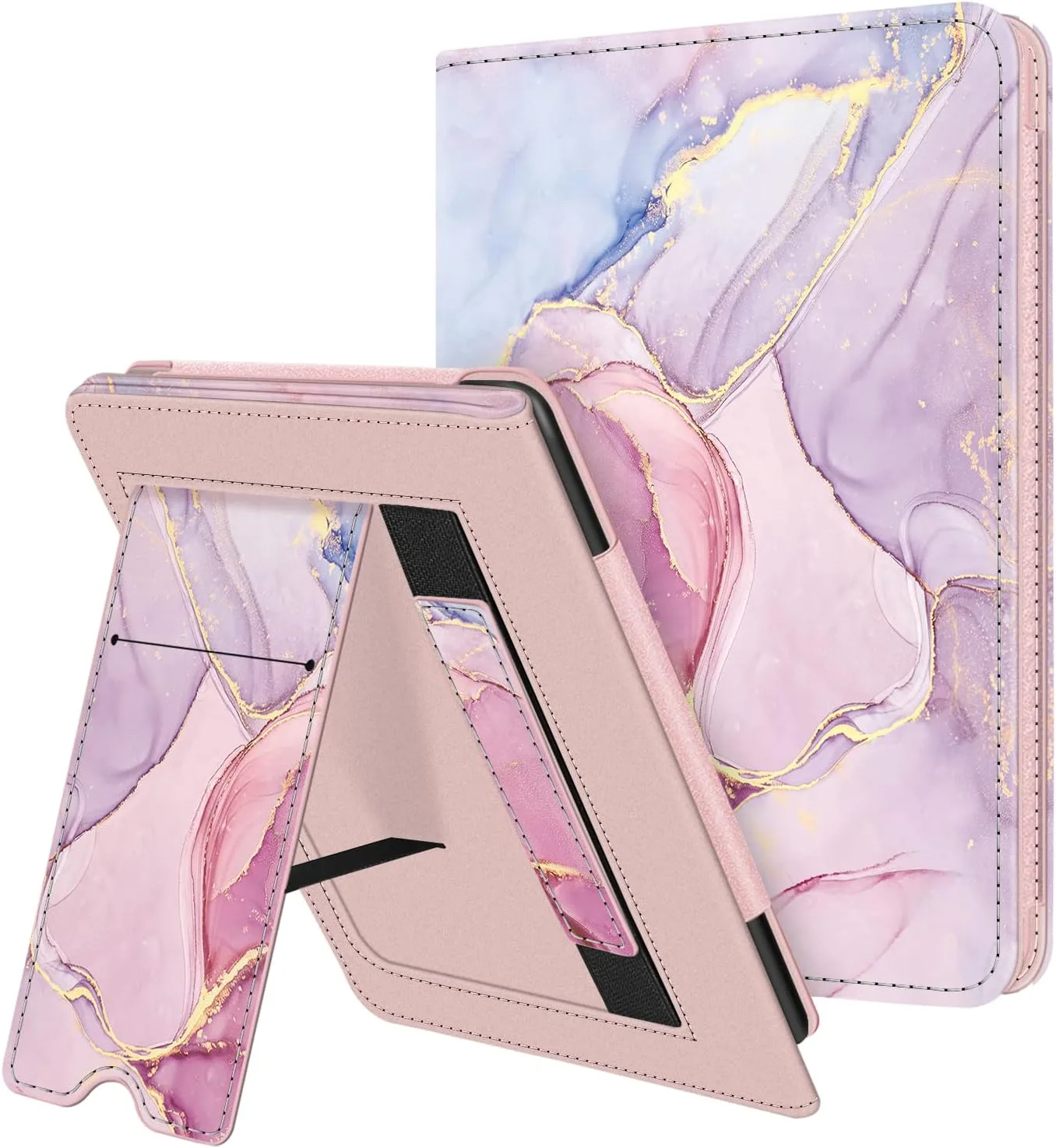 Fintie Stand Case for 6" Kindle 11th Generation 2024/2022,Glittering Marble