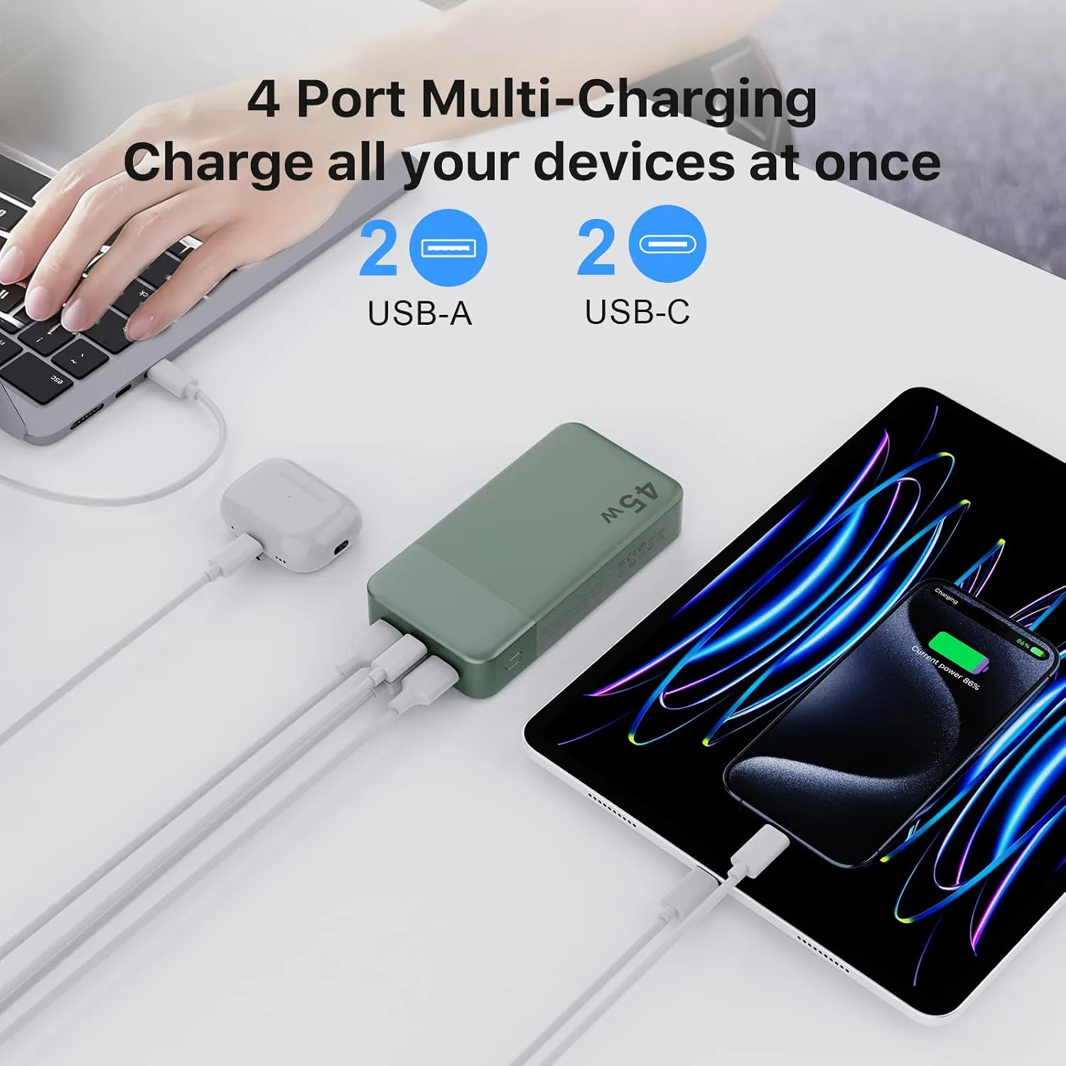 NOBIS 45W 20000mAh Portable Charger Power Bank Fast Charging