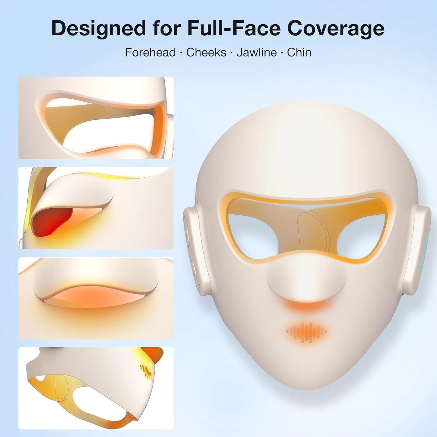 Red Light Therapy Mask for Face, Wireless LED Face Mask, 416 LEDs