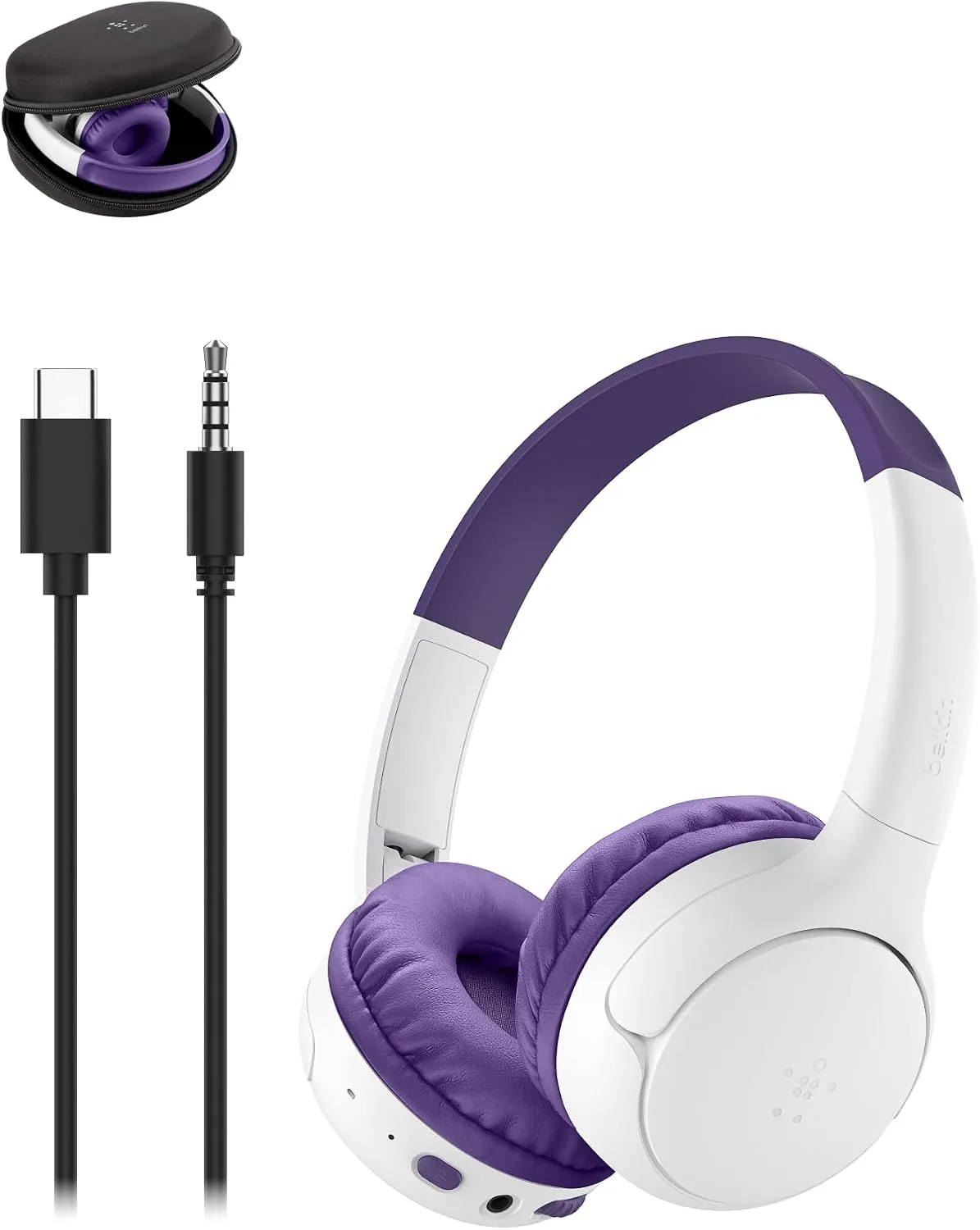 Belkin SoundForm Mini 2 Kids Headphones, Wireless & Wired, 55H Playtime