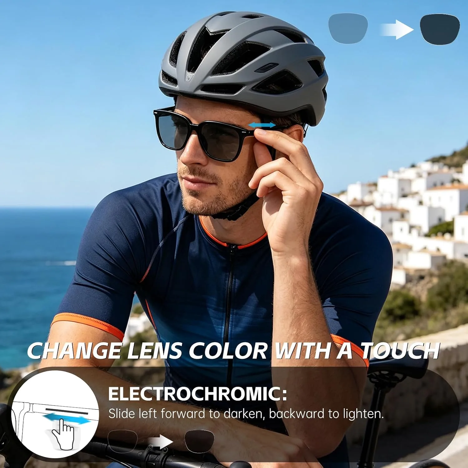 AI Smart Glasses Color Changing Translation Sunglasses Camera-Free Privacy