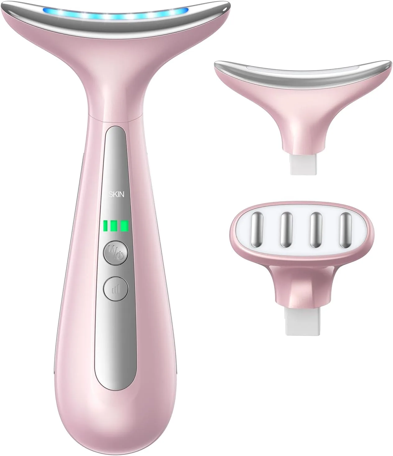 Facial & Eye Massager, Dual Massage Heads, Constant Temperature Heat & Vibration, Anti-Aging, Reduce Puffiness for Radiant Skin